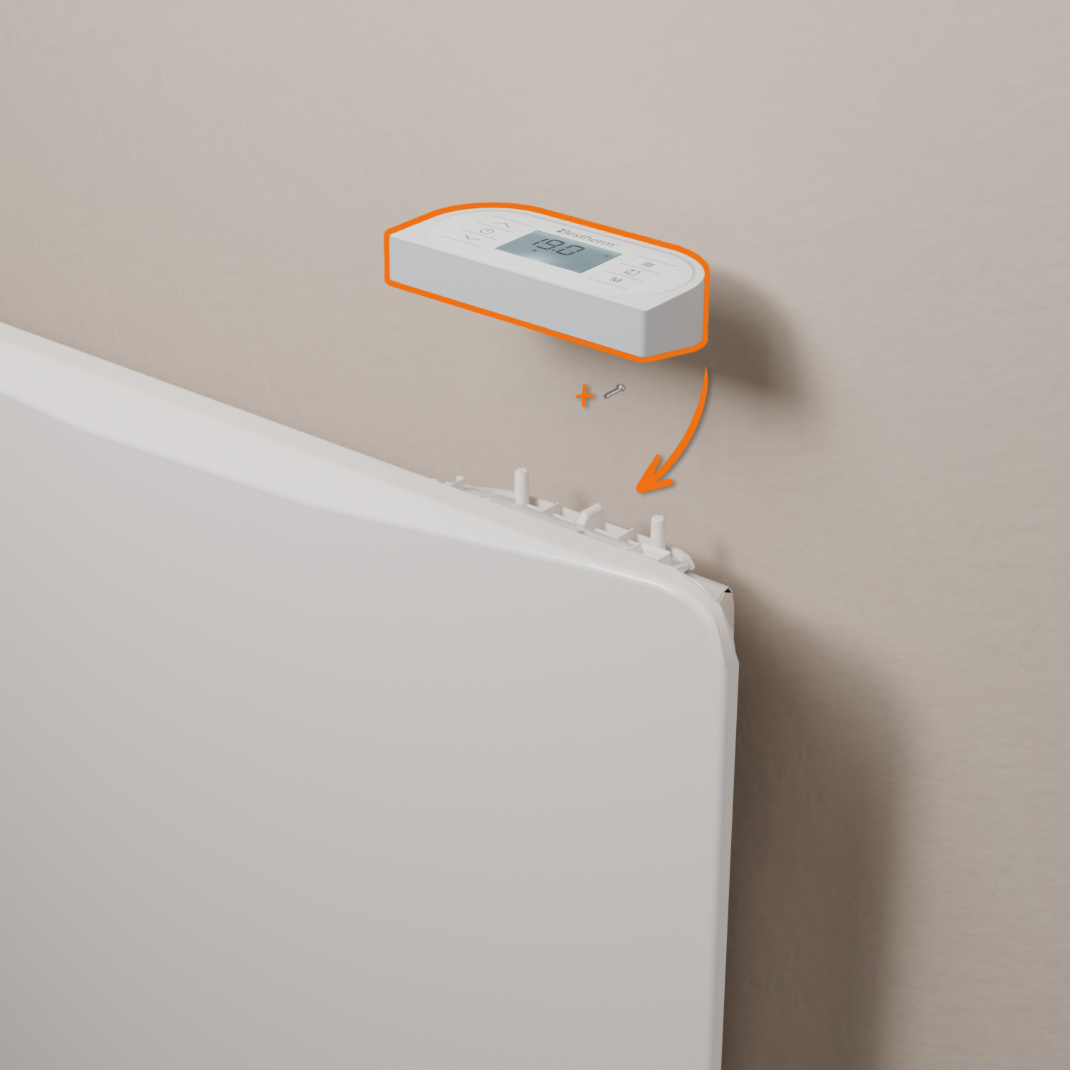 Thermostat interchangeable, facilement démontable grâce à un tournevis pour un entretien simple et durable.