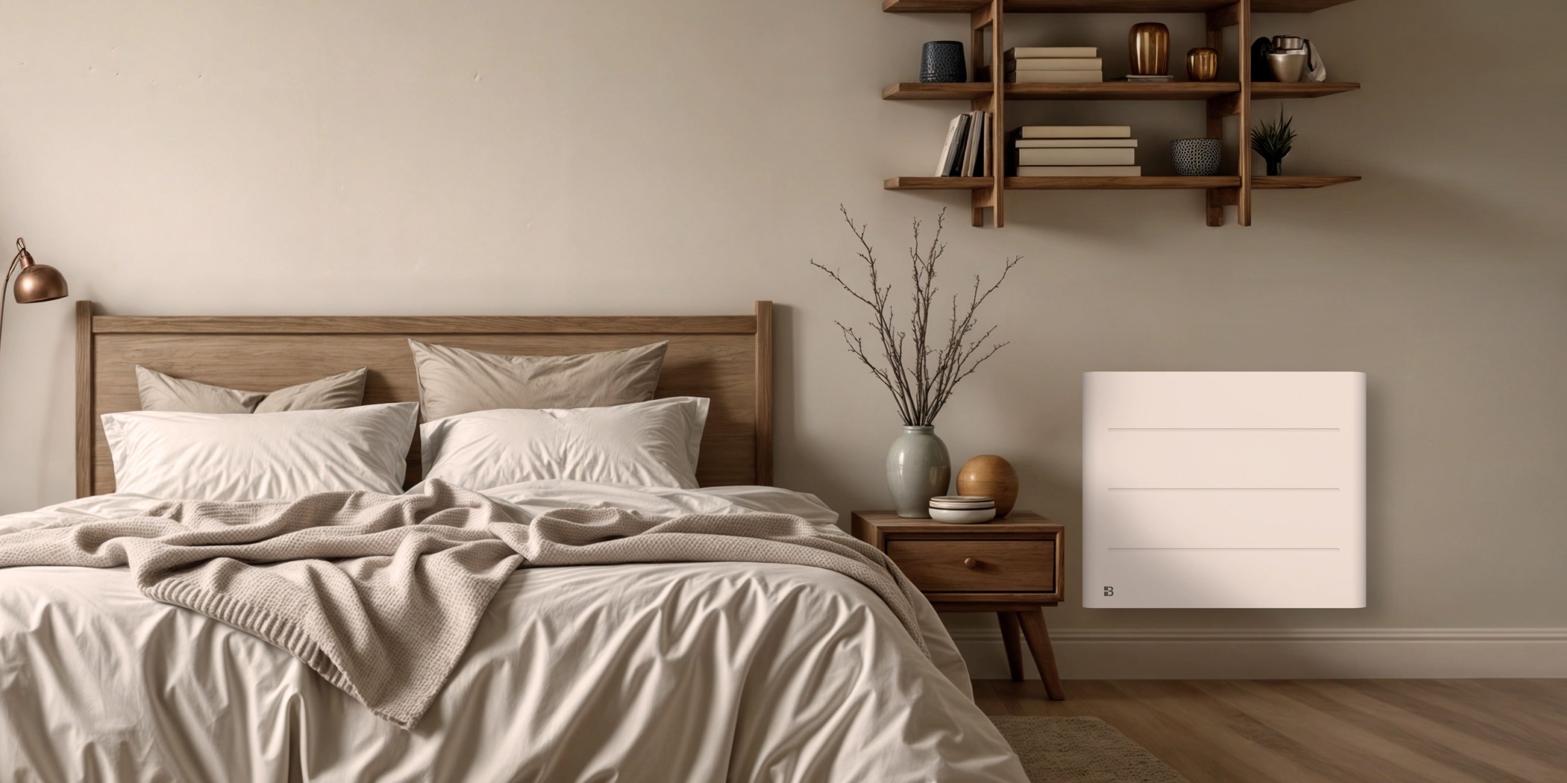 Radiateur à inertie céramique dans une chambre