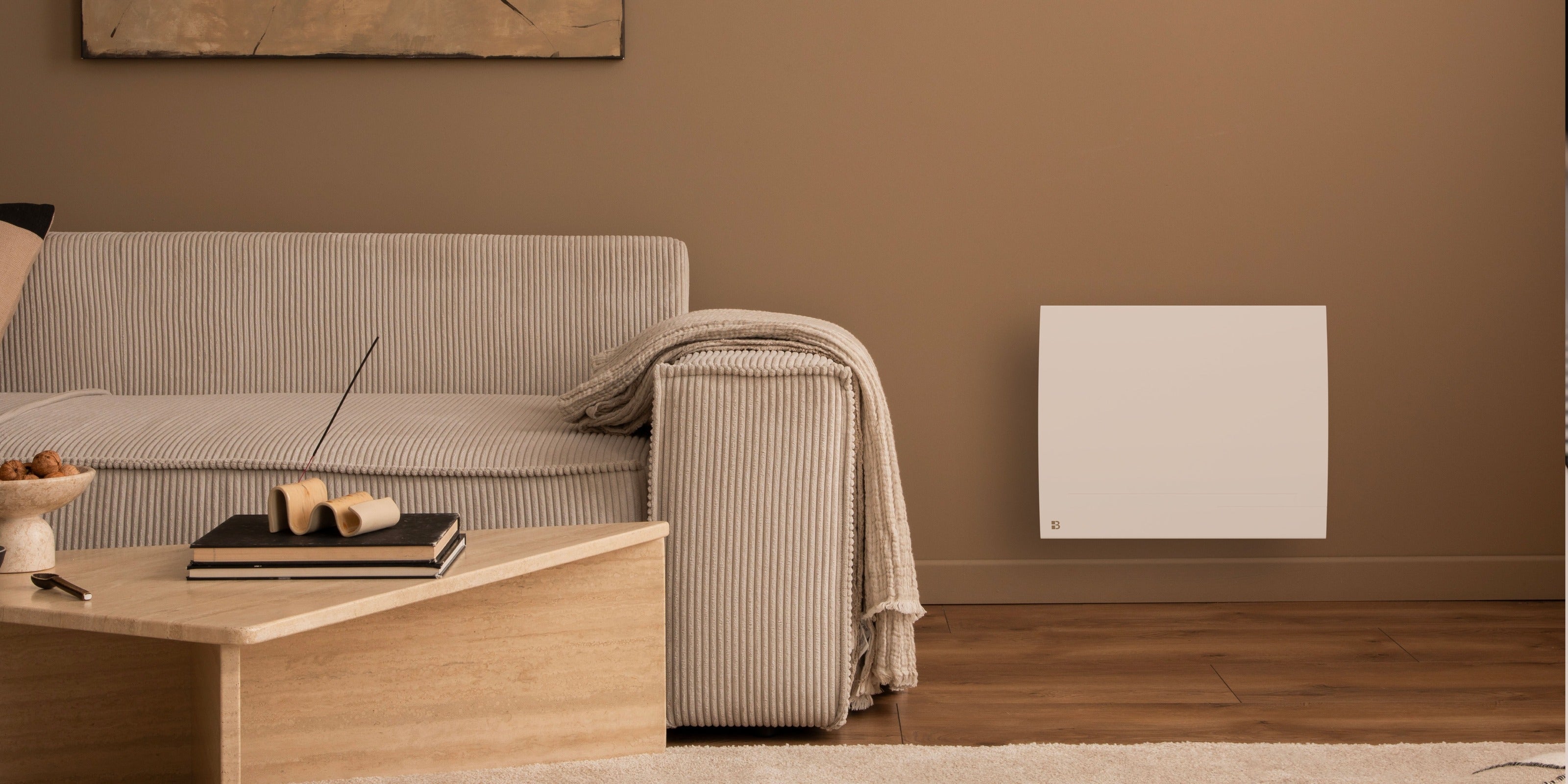 Radiateur électrique connecté dans un salon
