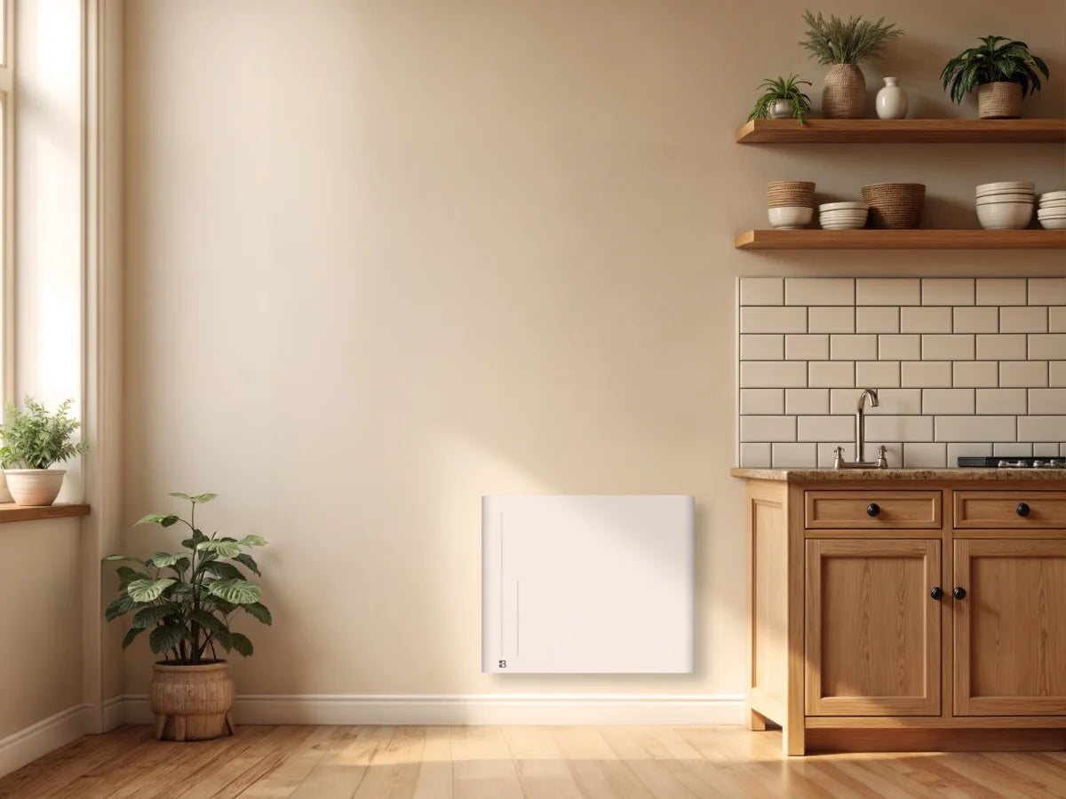Radiateur à inertie sèche céramique ALBA dans un décor d'ambiance