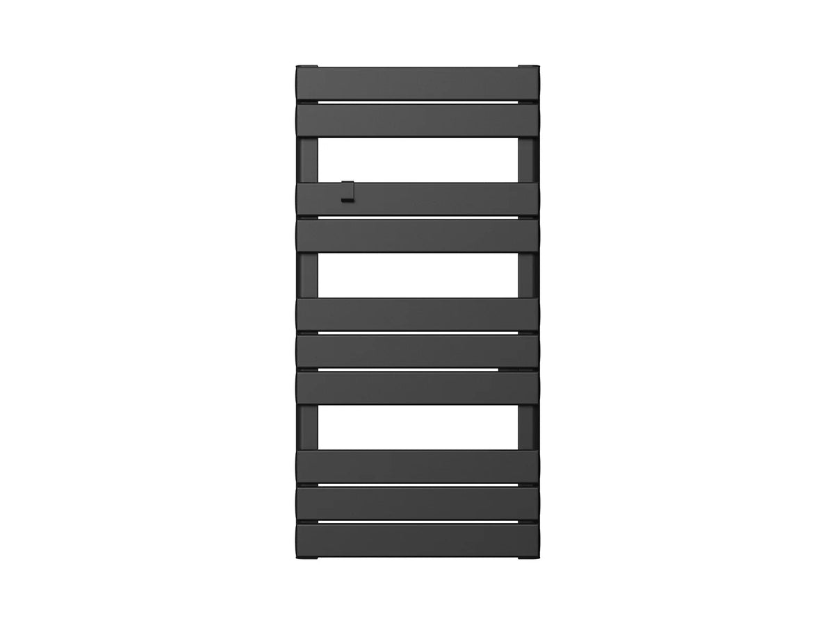 ANIS BLACK dry-inertia towel radiator on a white background