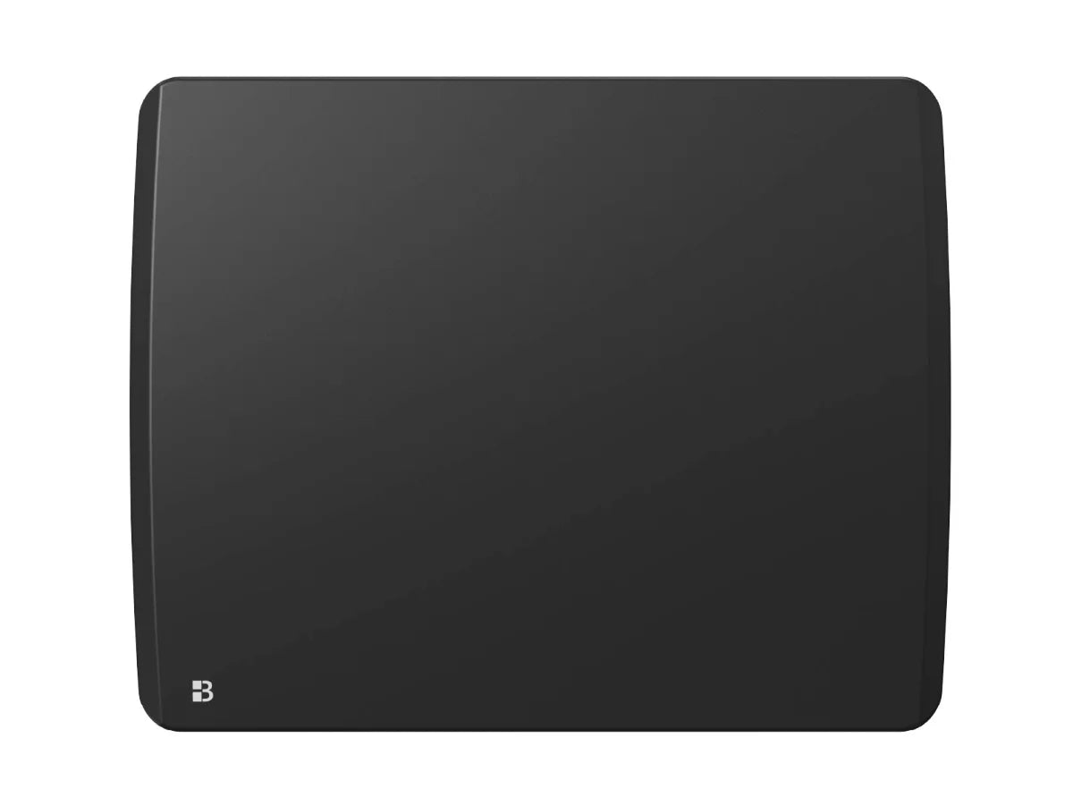 ARIA BLACK ceramic dry inertia radiator on a white background