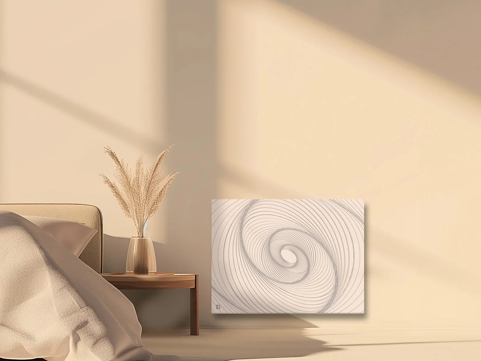 ARIANE CONNECT WHITE ceramic dry-inertia smart radiator in a lifestyle setting