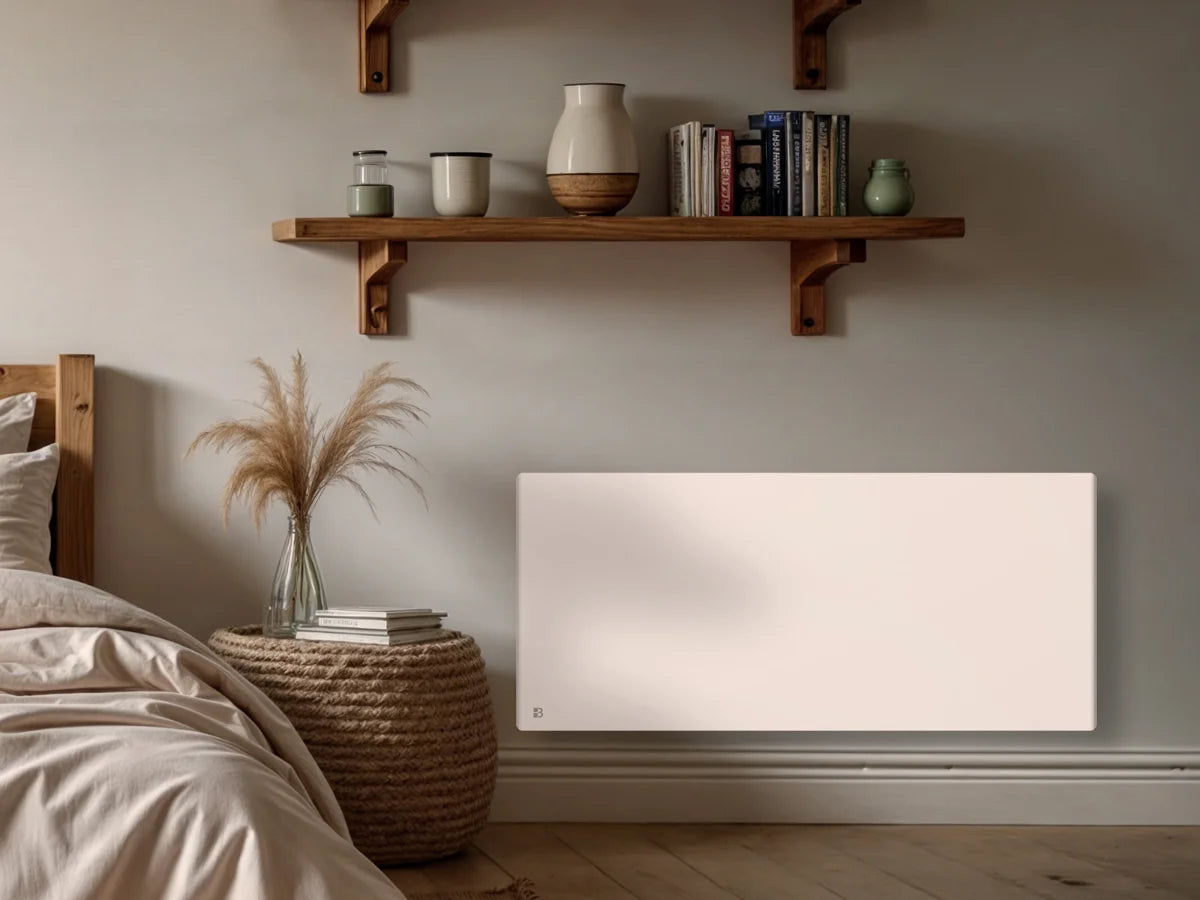 Radiateur double cœur fonte+ film chauffant EOLE dans un décor d'ambiance