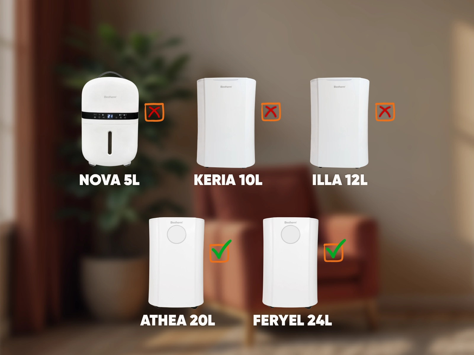 Choix des filtres compatibles avec le déshumidificateur 20 L et 24 L Bestherm