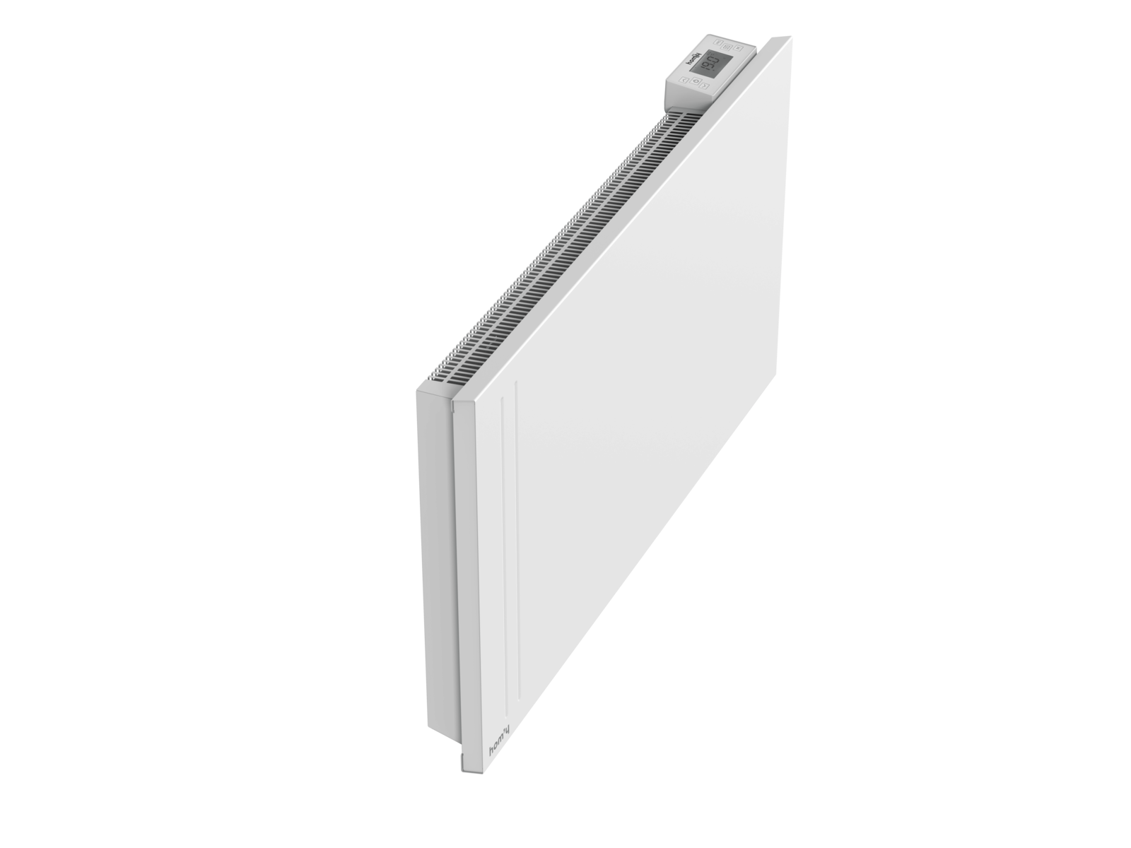 Radiateur LISA 1500W de biais sur fond blanc
