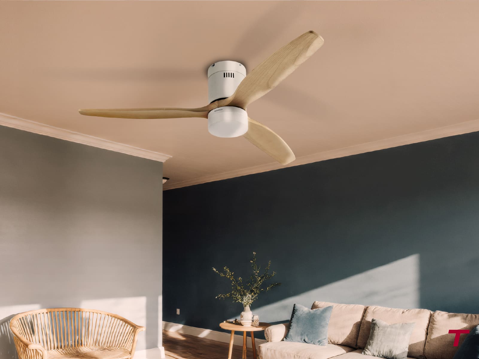 Ventilateur de plafond OLIA dans un salon design