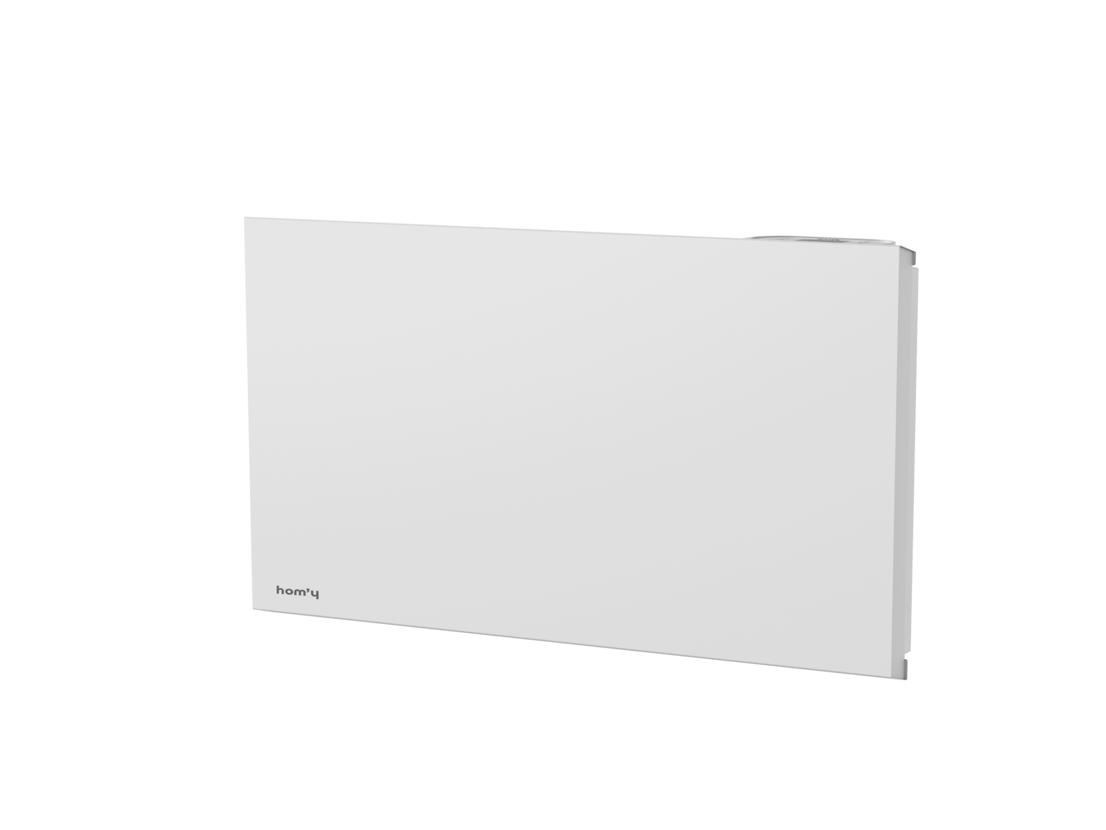 Radiateur ORPHE CONNECT 1000W de biais sur fond blanc
