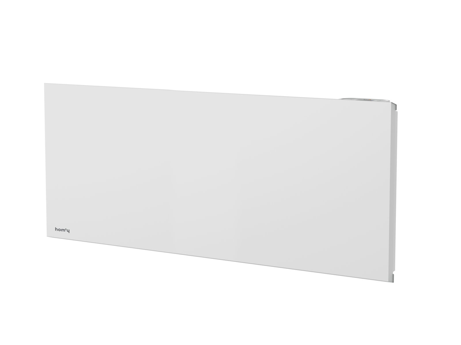 Radiateur ORPHE CONNECT 2000W de biais sur fond blanc