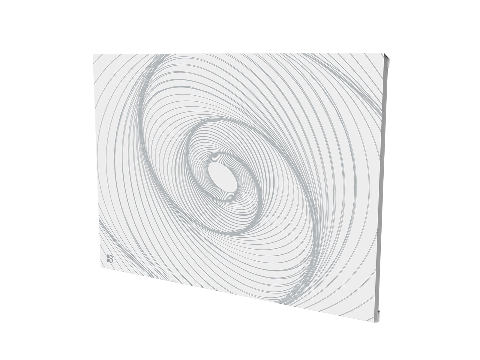 Radiateur ARIANE CONNECT blanc 1000W de biais sur fond blanc