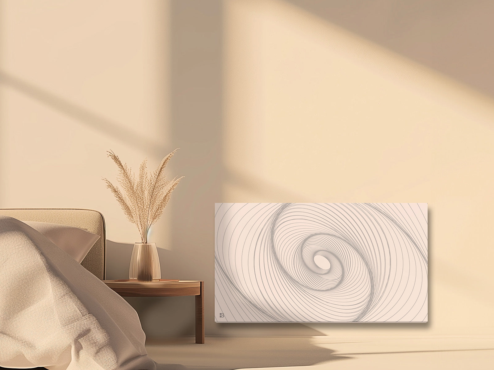 Radiateur ARIANE CONNECT de 1500W fixé au mur