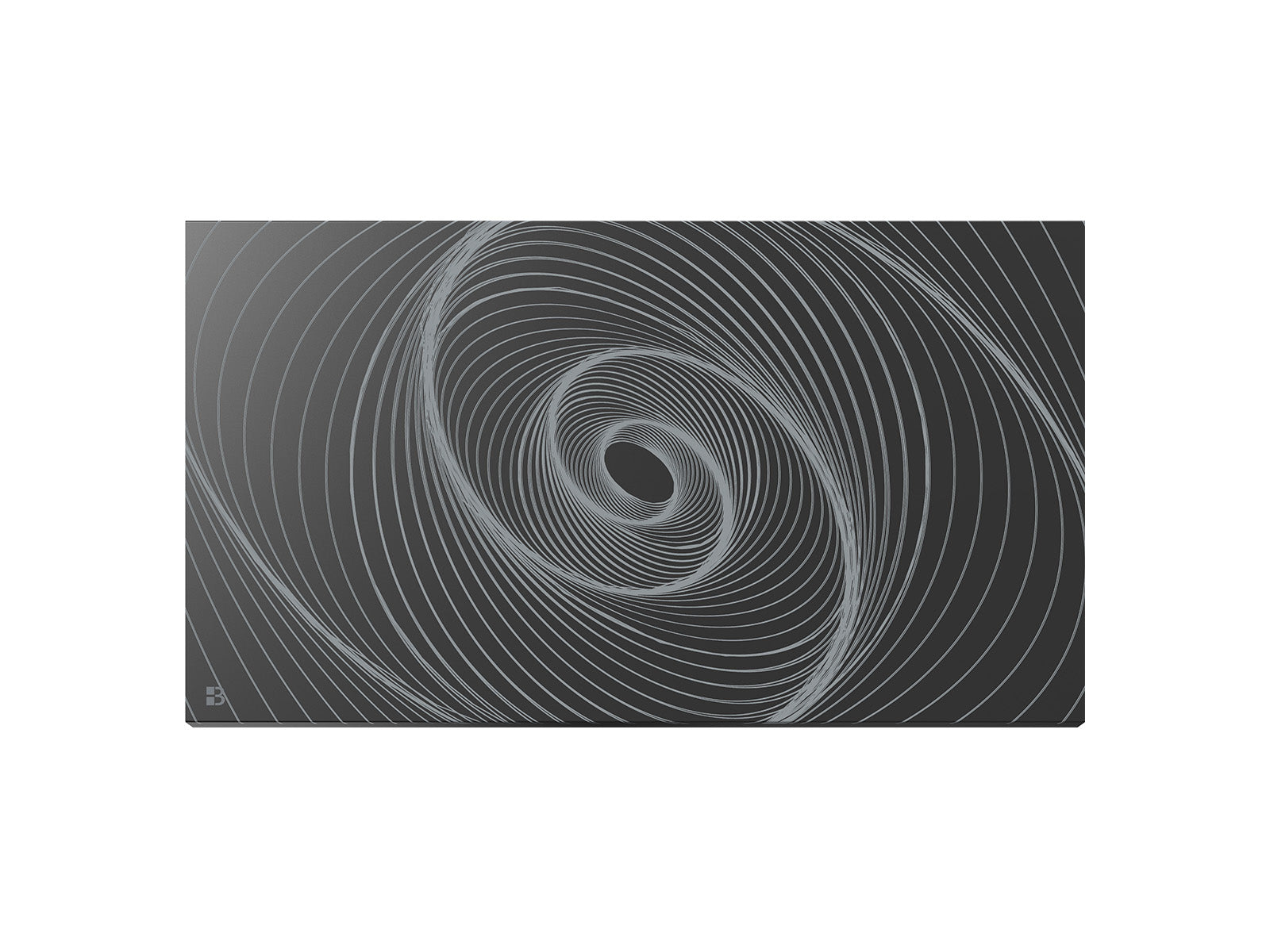 Radiateur ARIANE CONNECT noir de 1500W de face sur fond blanc
