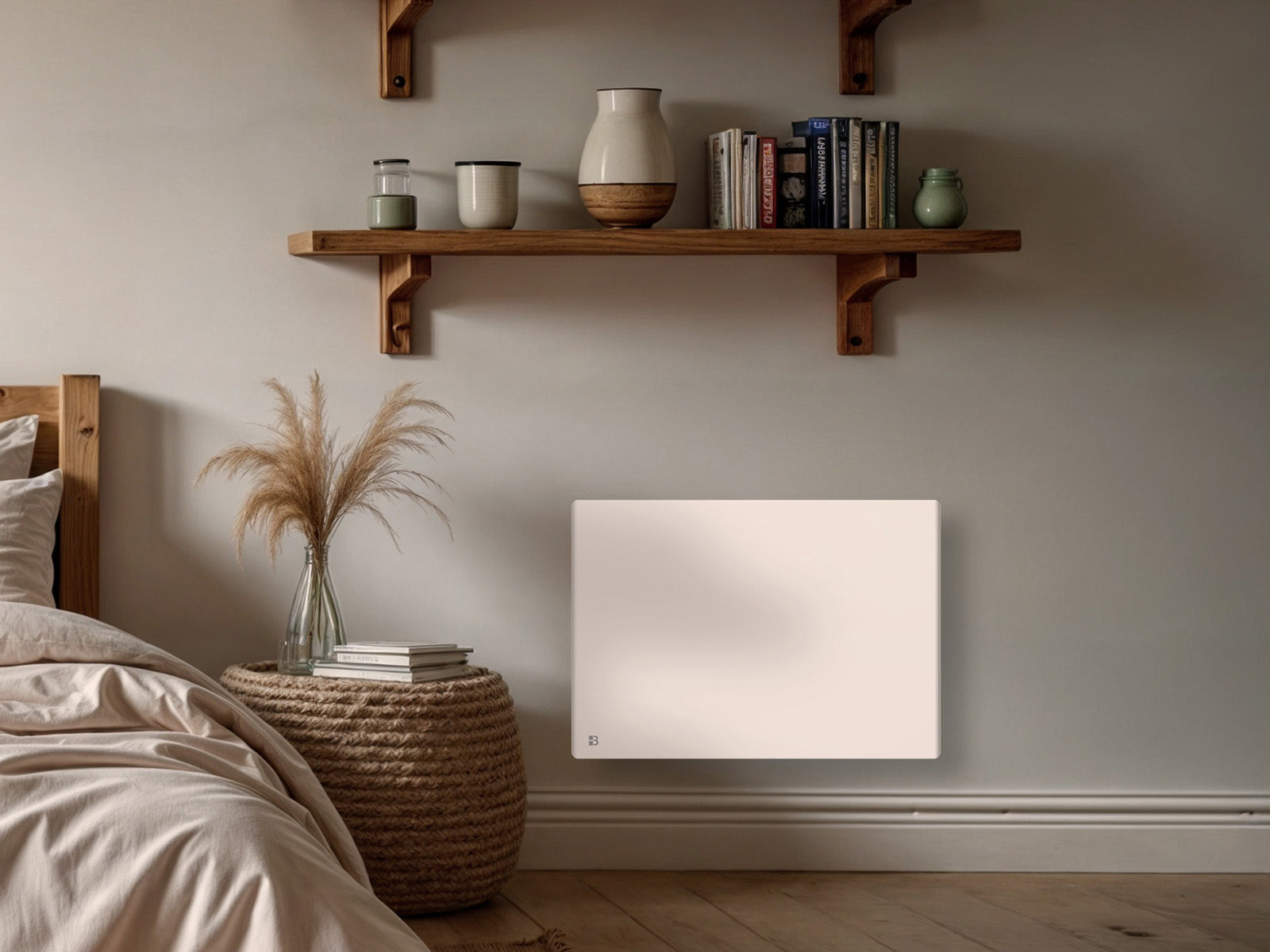 Radiateur EOLE blanc de 1000W dans une image d'ambiance