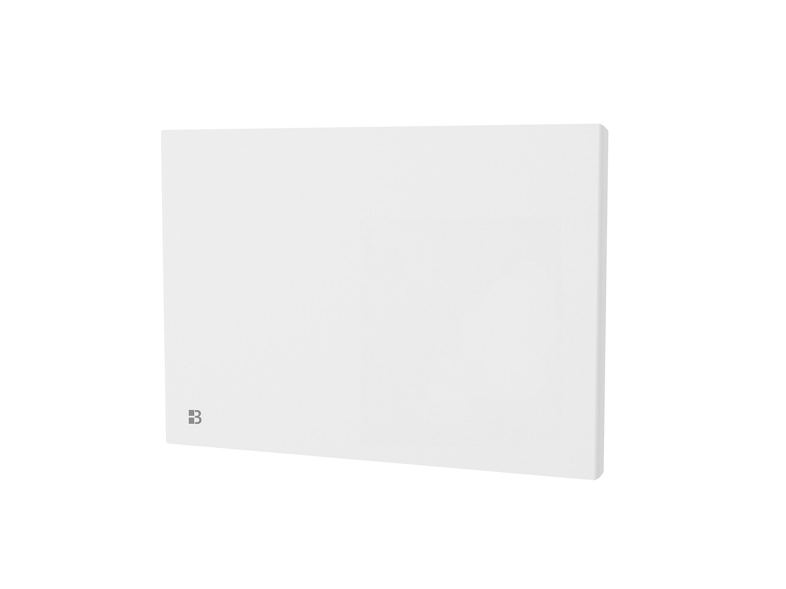 Radiateur EOLE blanc de 1000W de biais sur fond blanc