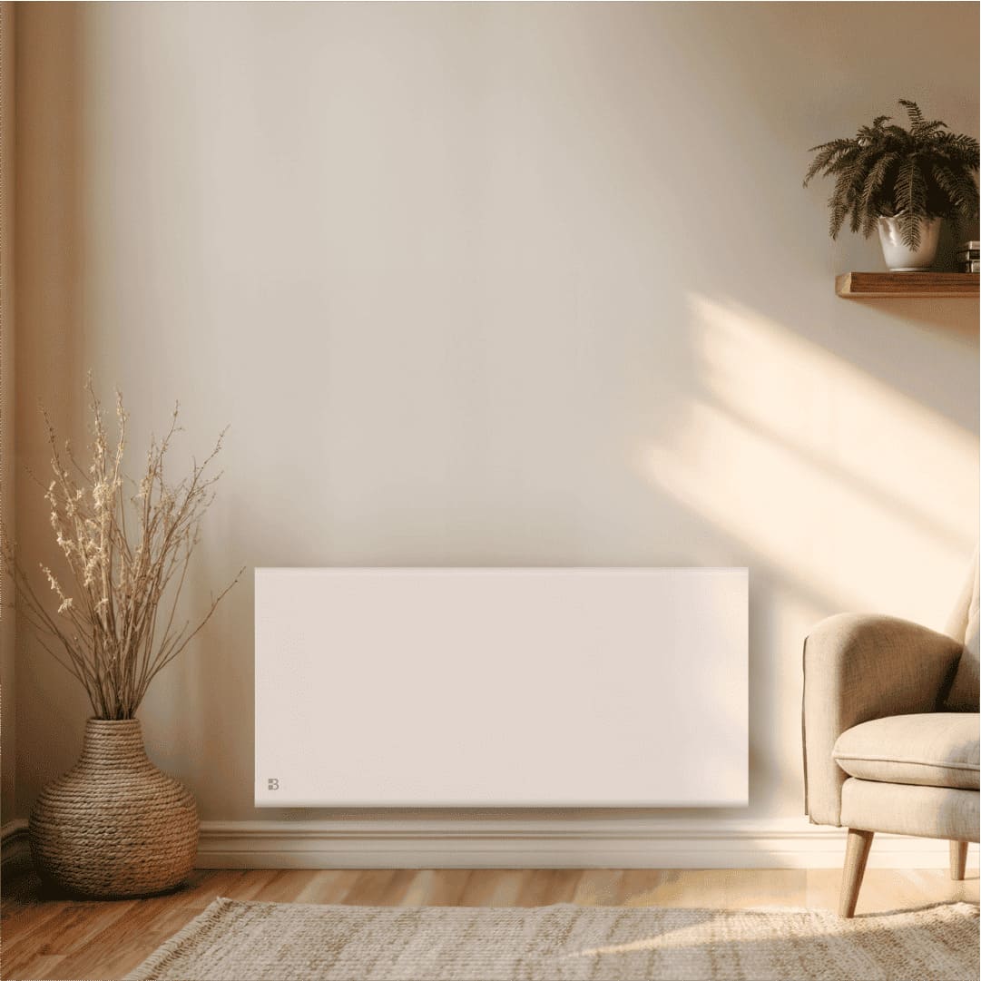 Radiateur FREYA blanc de 2000W dans une image d'ambiance