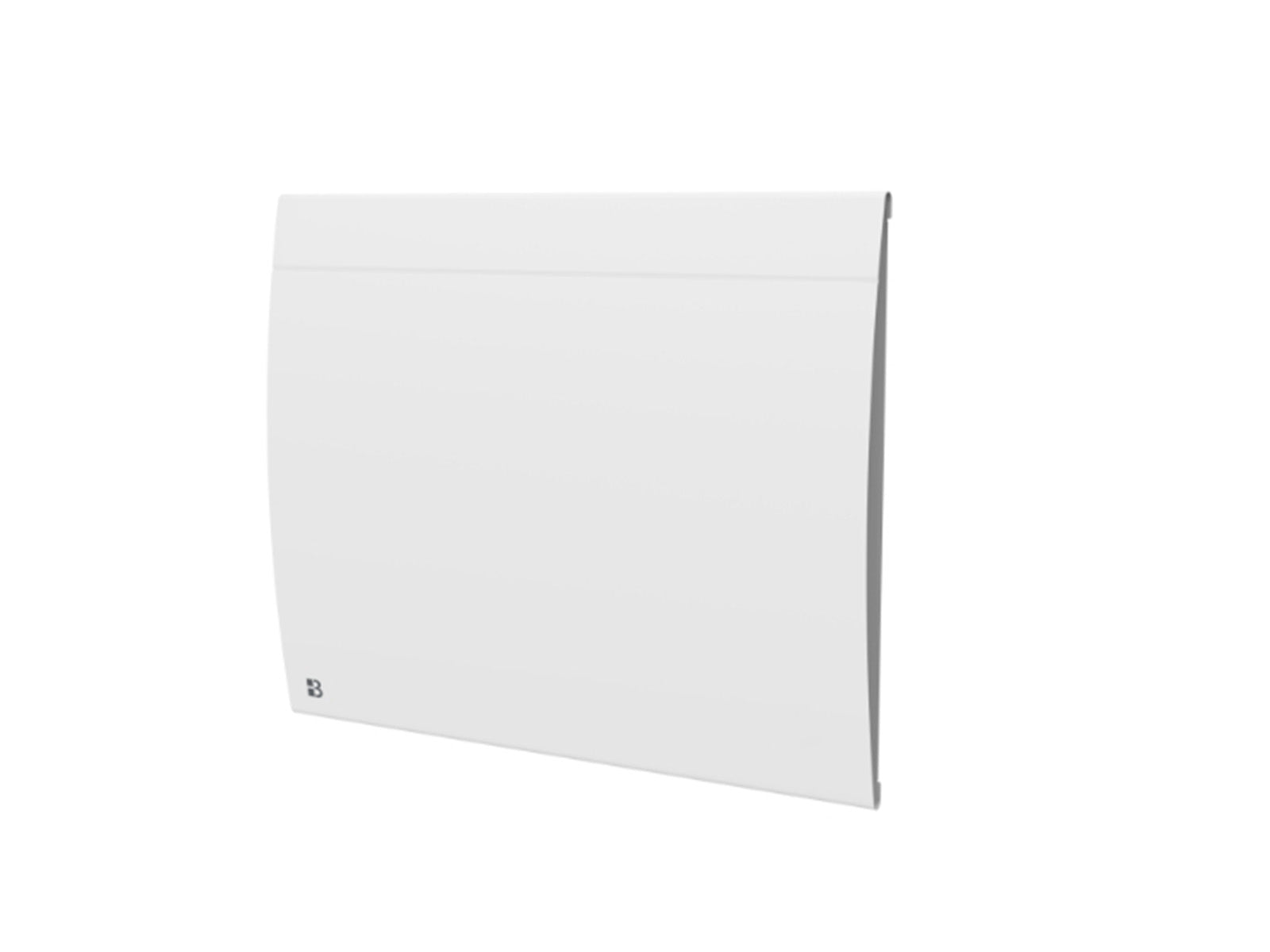 Radiateur ILLO CONNECT blanc de 1000W de biais sur fond blanc