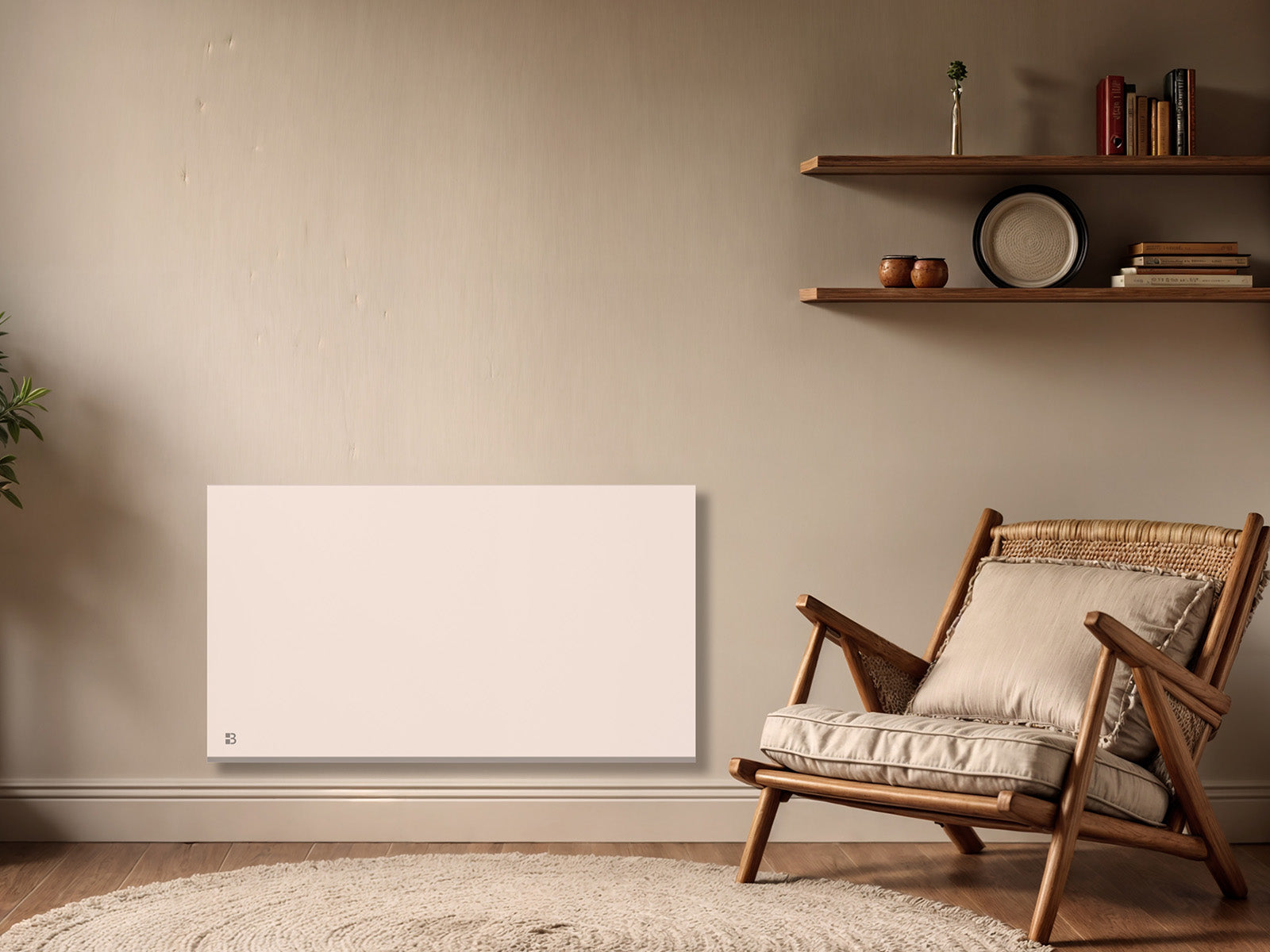 Radiateur NESSA CONNECT blanc 1500W dans une image d'ambiance