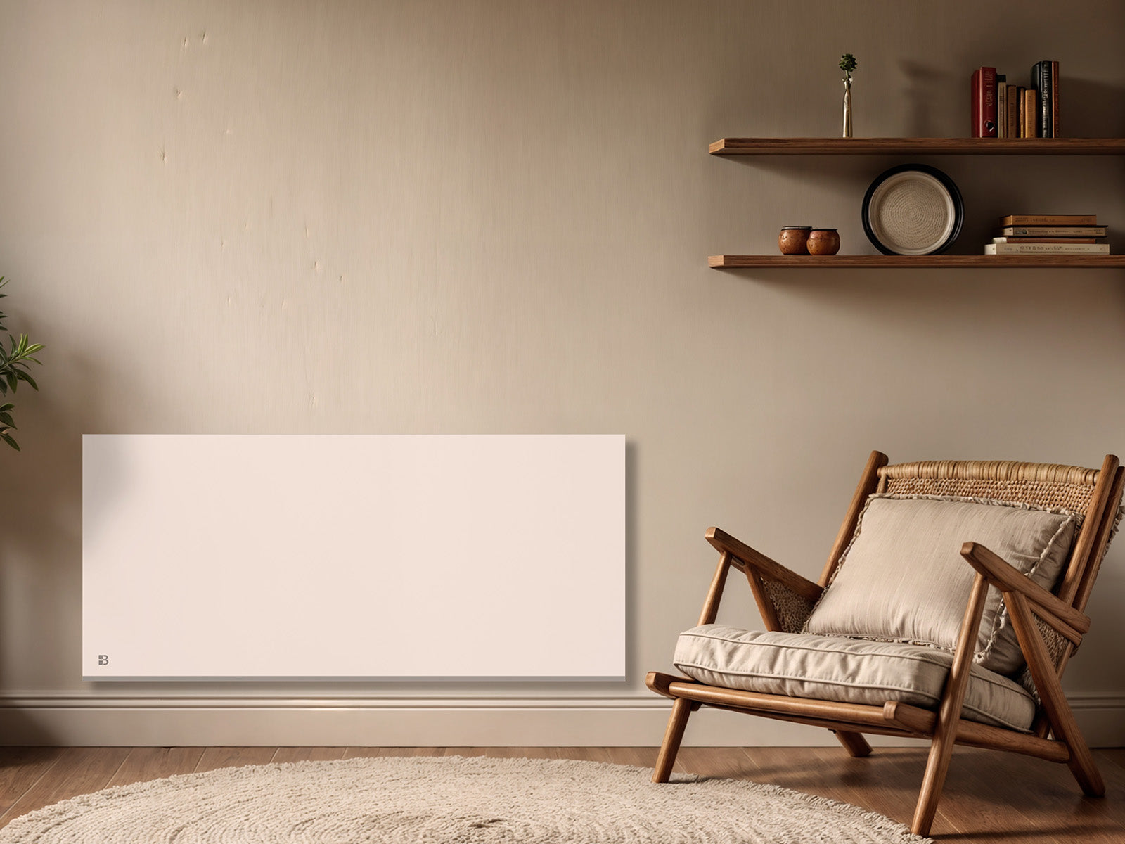 Radiateur NESSA CONNECT blanc 2000W dans une image d'ambiance