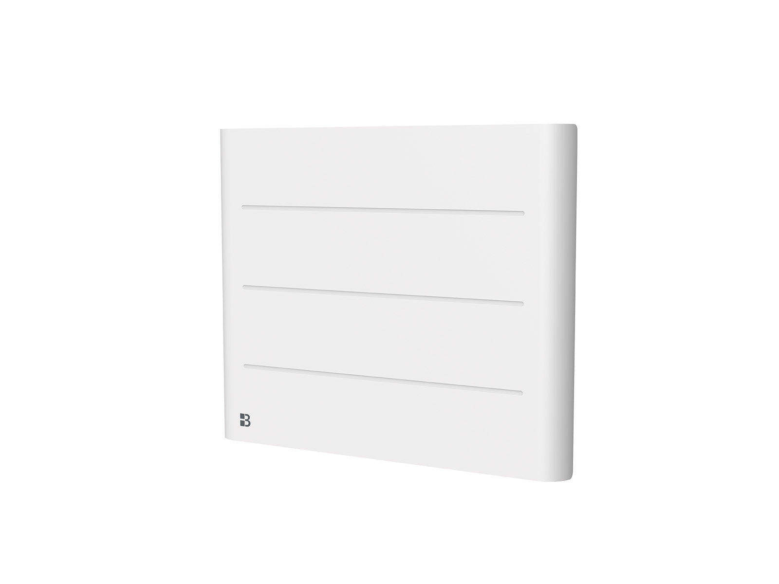 Radiateur TANIN blanc 1000W de biais sur fond blanc