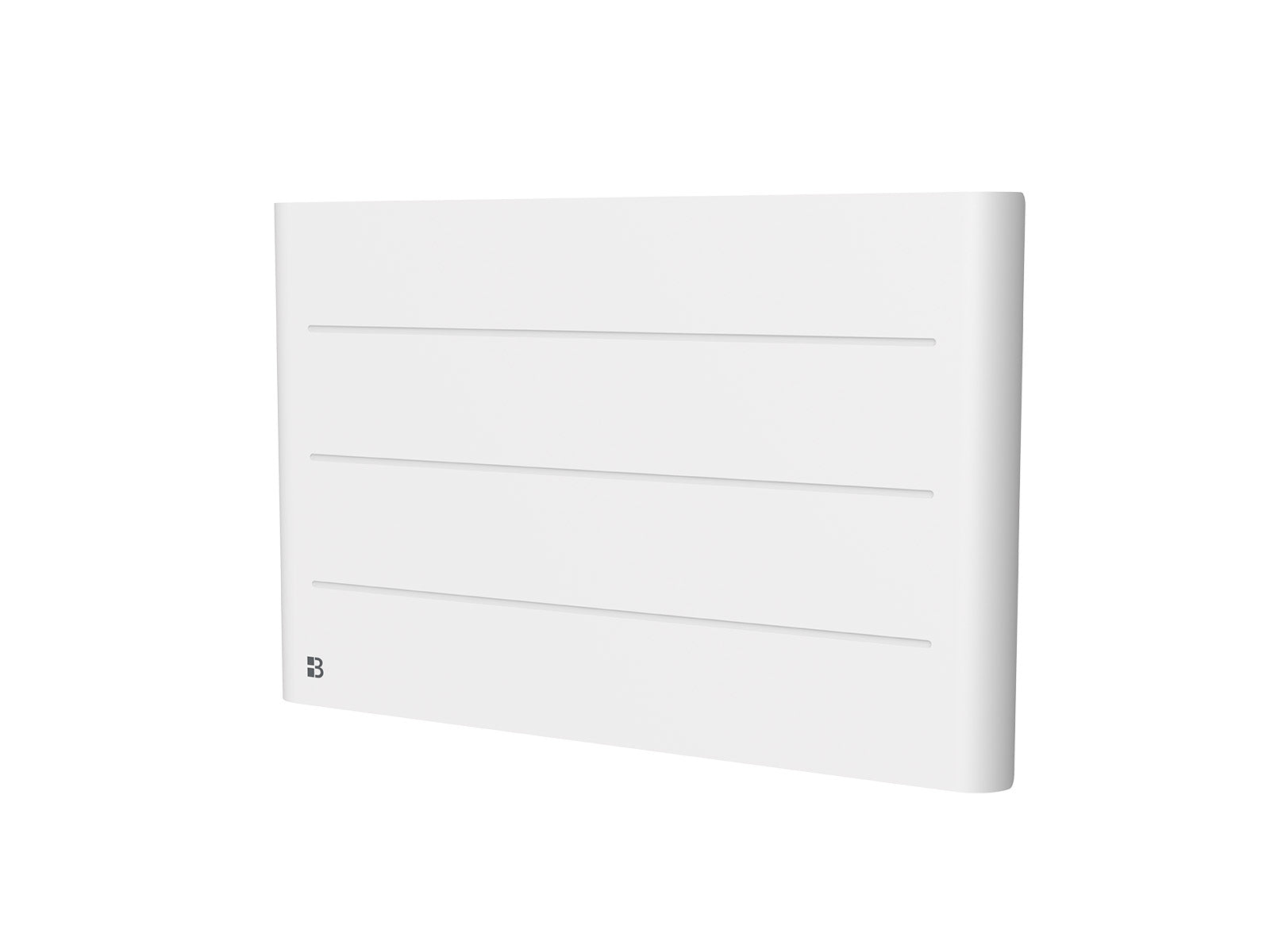 Radiateur-TANIN-BLANC-1500W de biais sur fond blanc