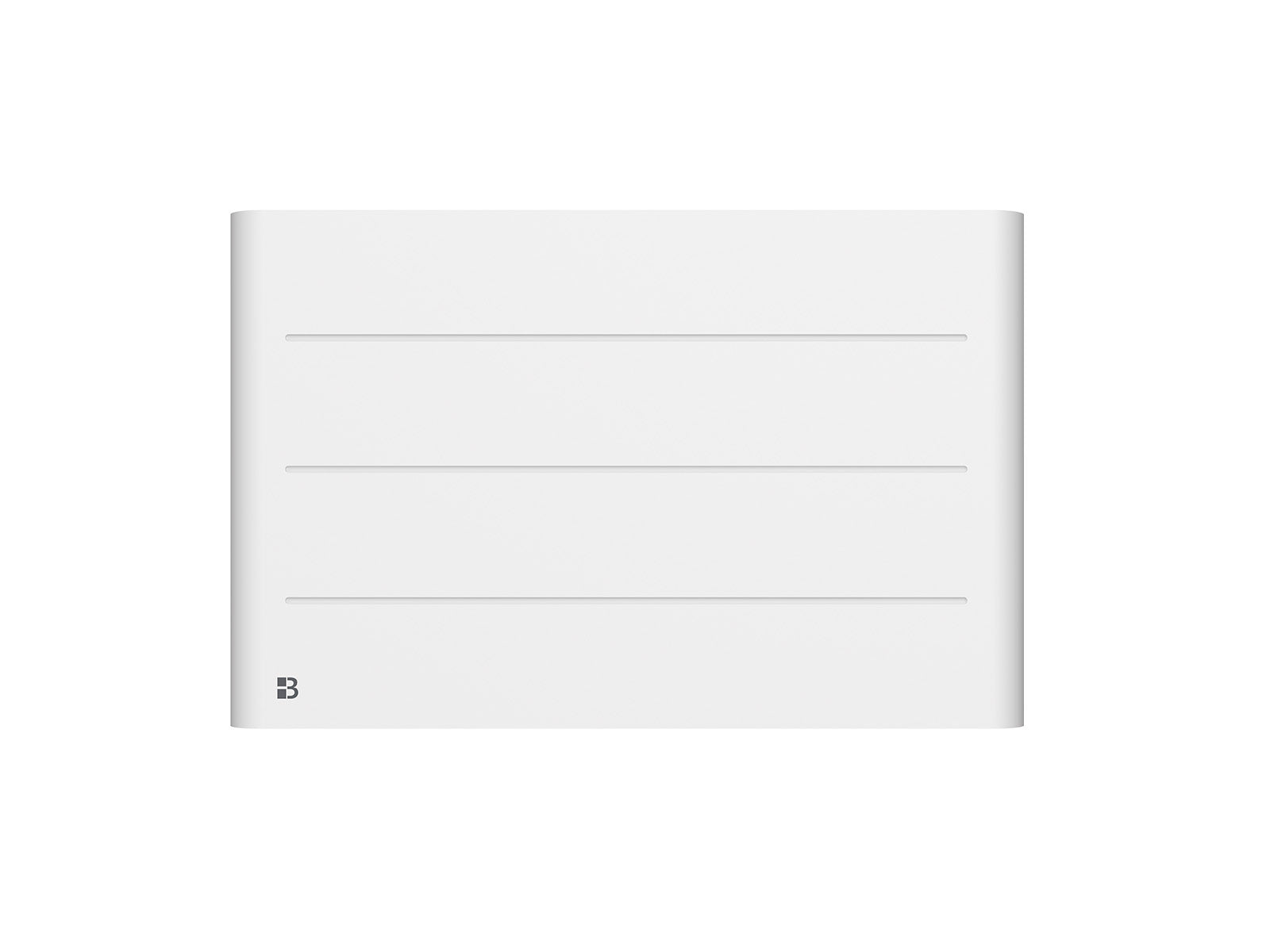 Radiateur TANIN blanc 1500Wde face sur un fond blanc