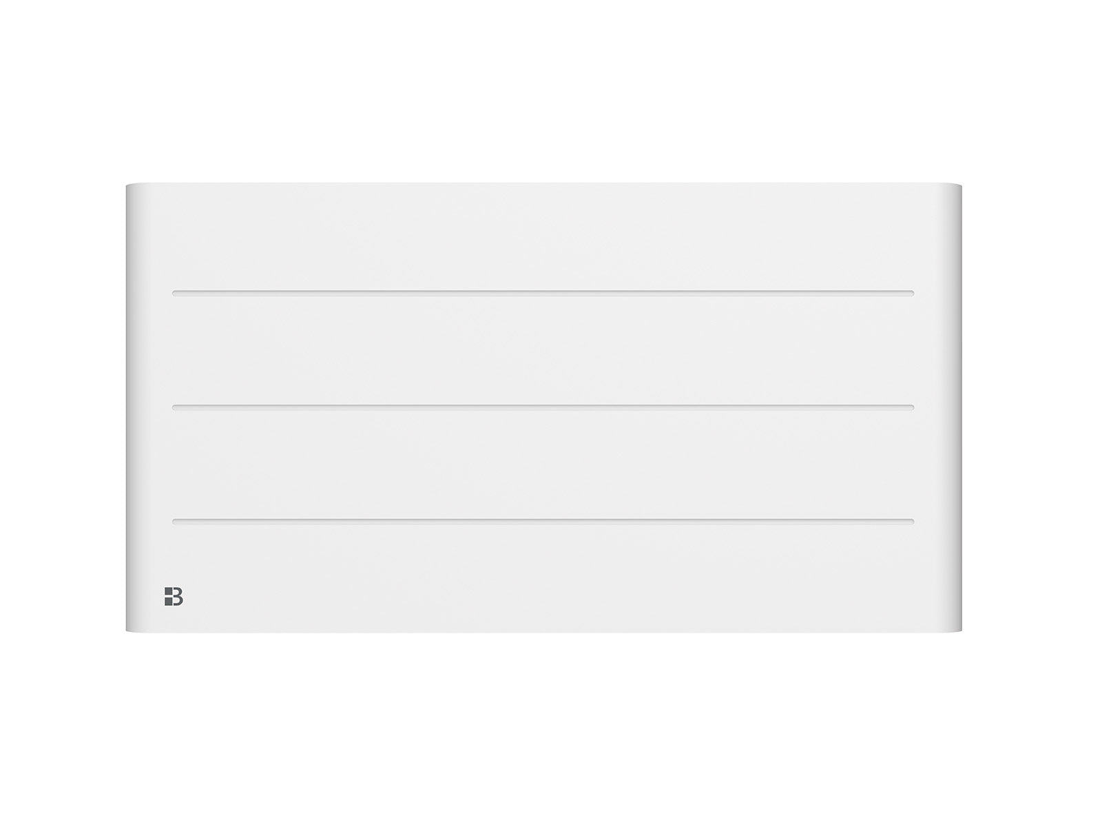 Radiateur TANIN blanc de 2000W de face sur fond blanc