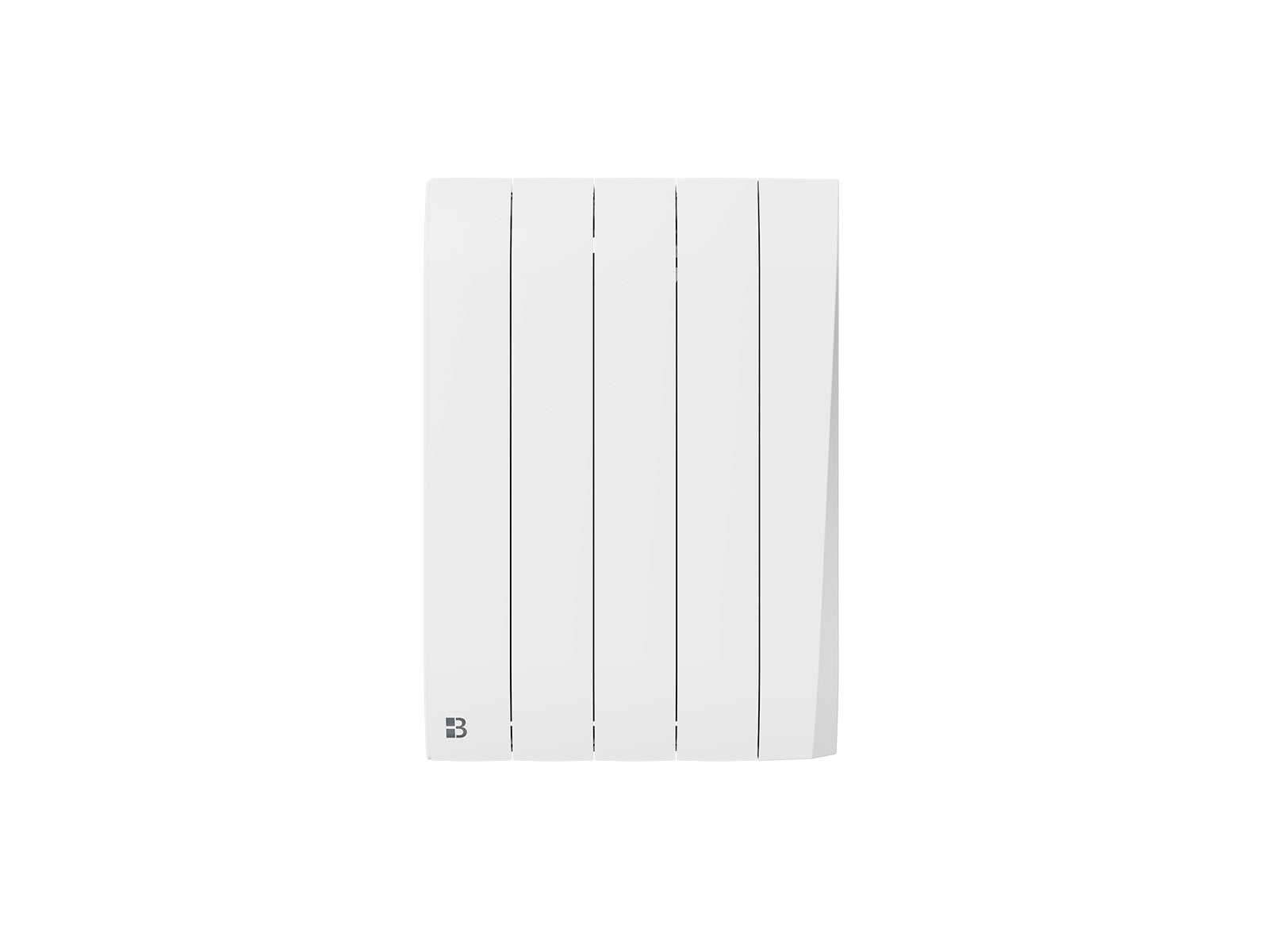 Radiateur TIKEI blanc de 1000W de face sur un fond blanc