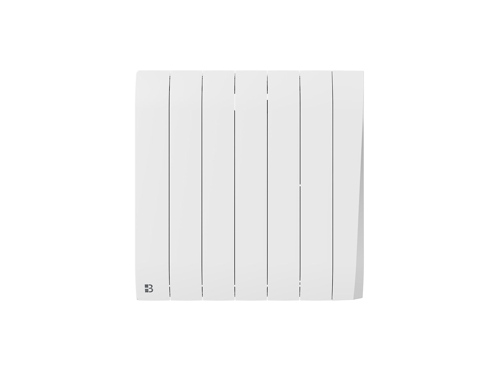 Radiateur TIKEI blanc de 1500W de face sur fond blanc