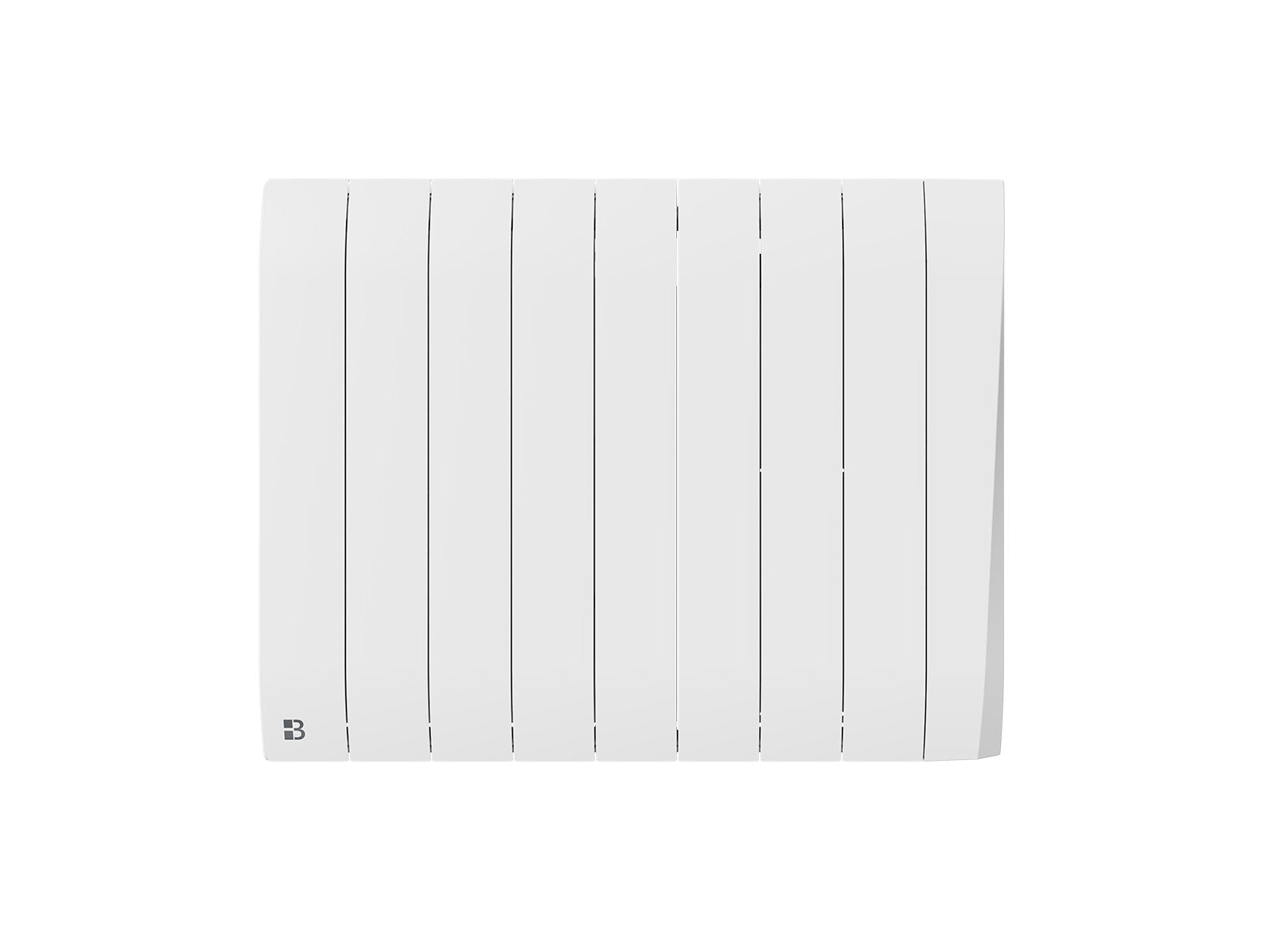 Radiateur TIKEI blanc de 2000W de face sur fond blanc