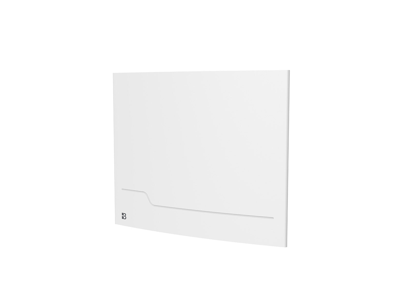 Radiateur ZOE blanc de 1000W de biais sur fond blanc
