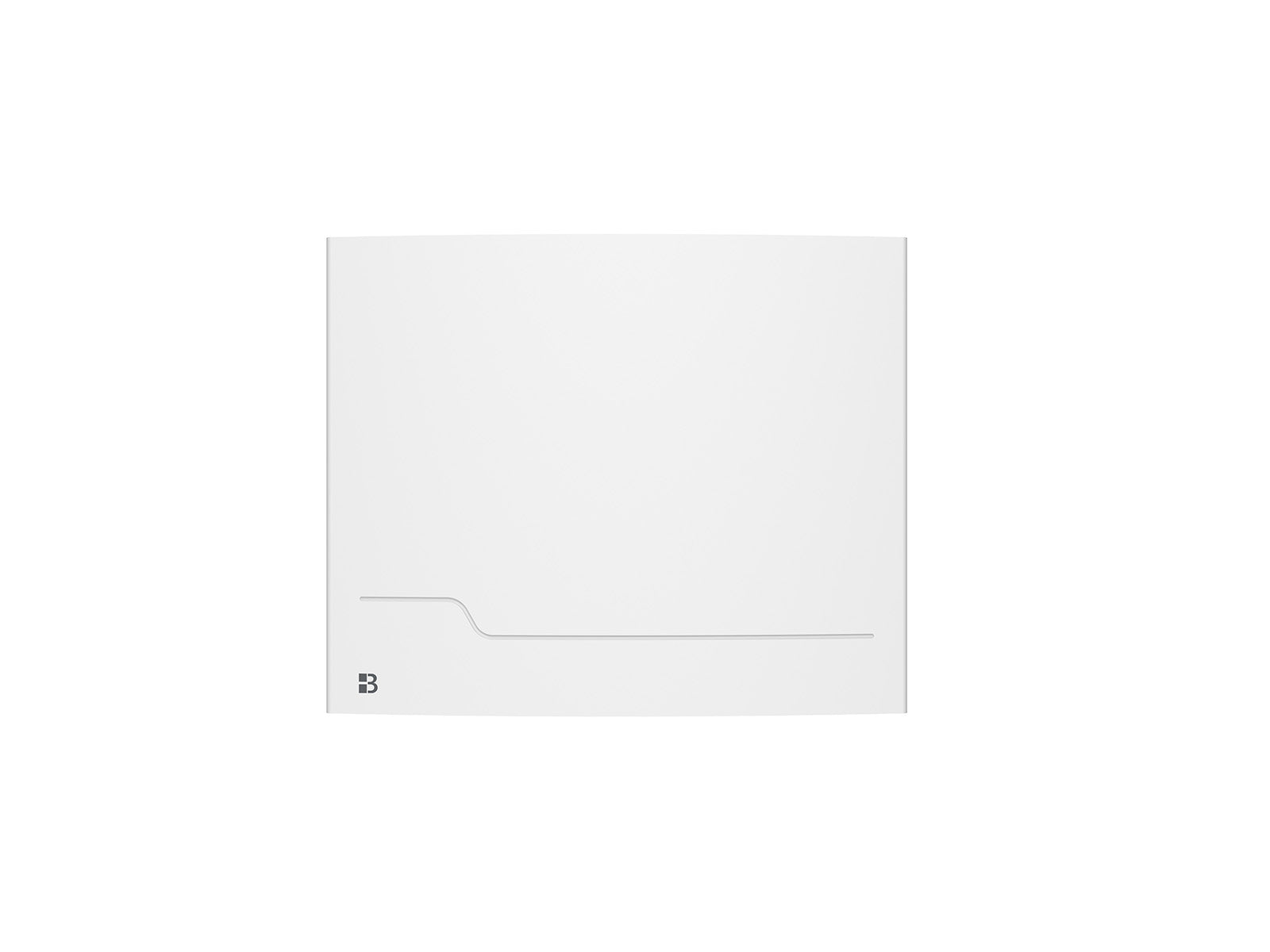 Radiateur ZOE blanc de 1000W de face sur un fond blanc