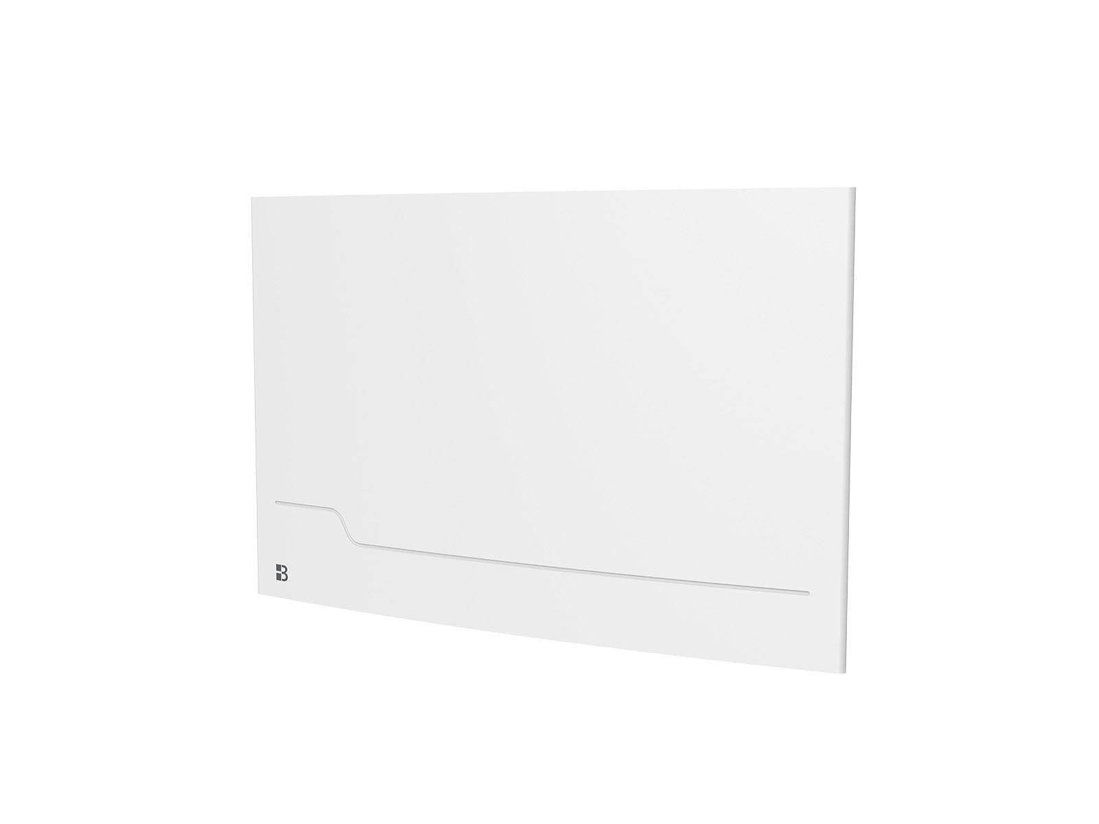 Radiateur ZOE blanc de 1500W de biais sur fond blanc