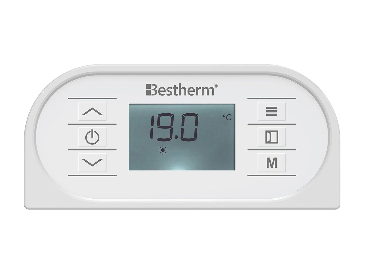 Thermostat radiateur à inertie sèche double cœur fonte + film chauffant avec thermostat interchangeable ALMEA