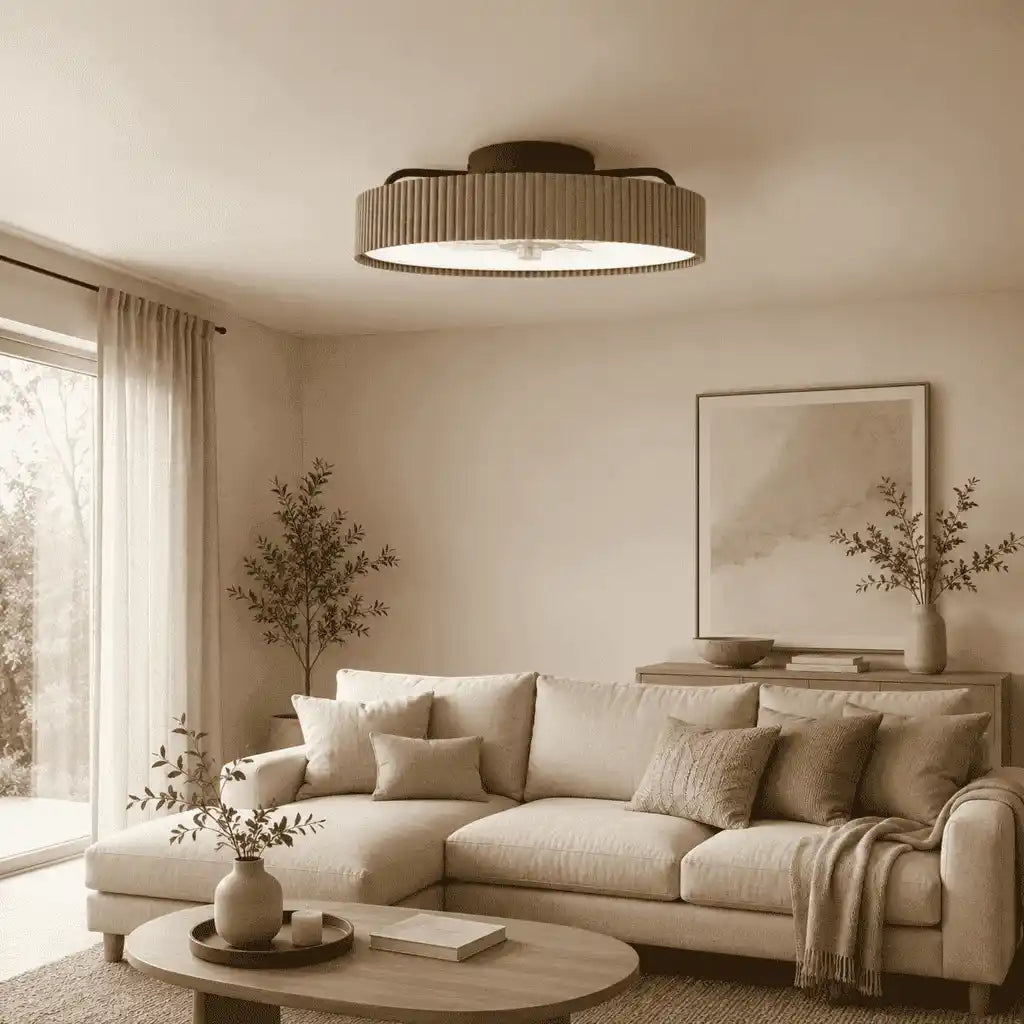 Ventilateur de plafond ALMA dans un salon d'ambiance