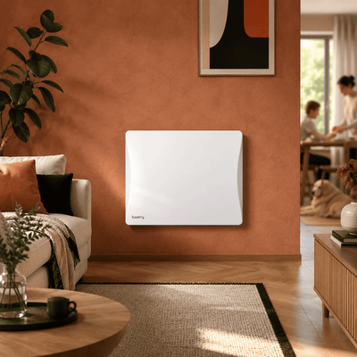 Radiateur ALOA CONNECT 1000W dans un salon d'ambiance