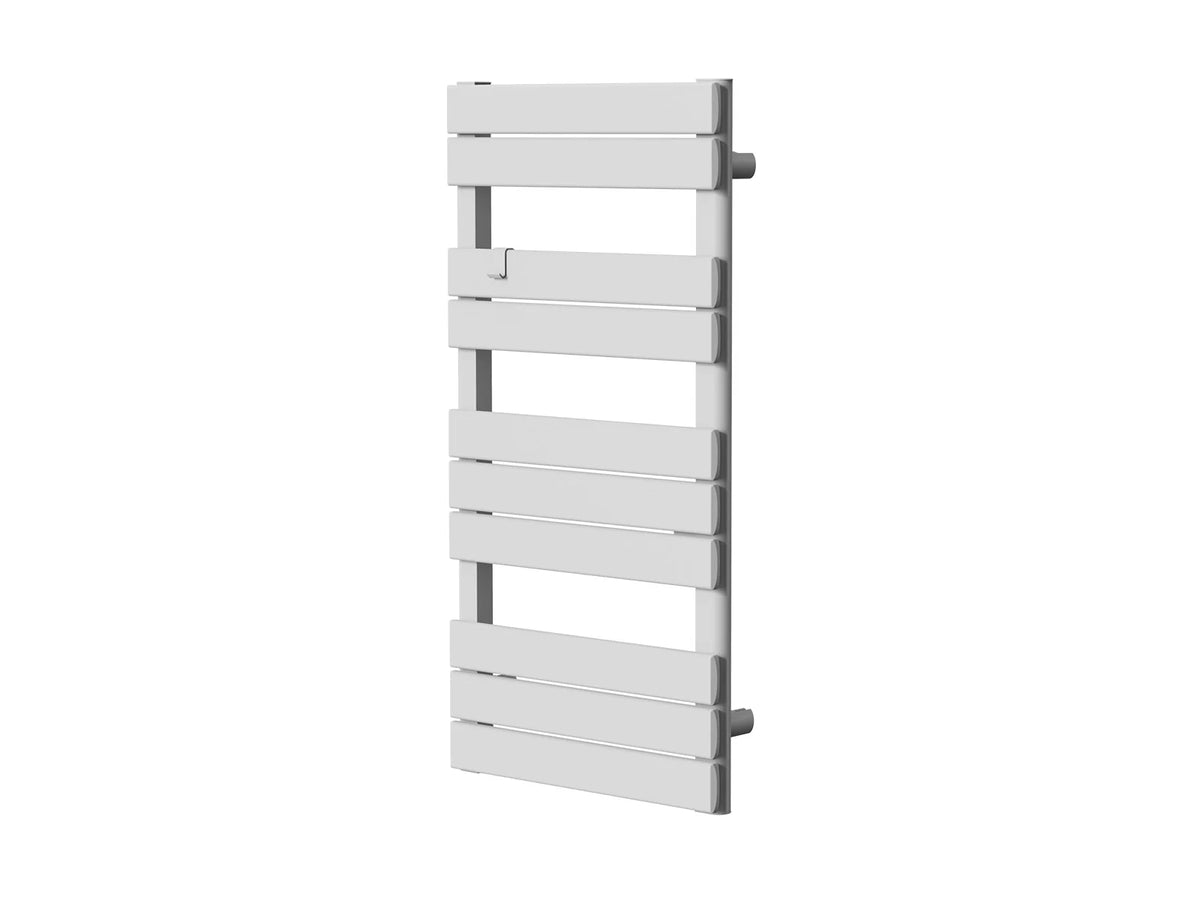 ANIS WHITE dry-inertia towel radiator shown at an angle