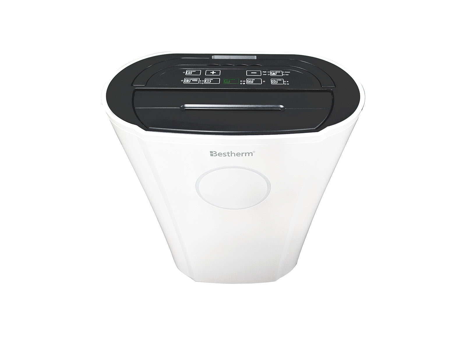 Déshumidificateur ATHEA blanc de 20L en plongee sur fond blanc