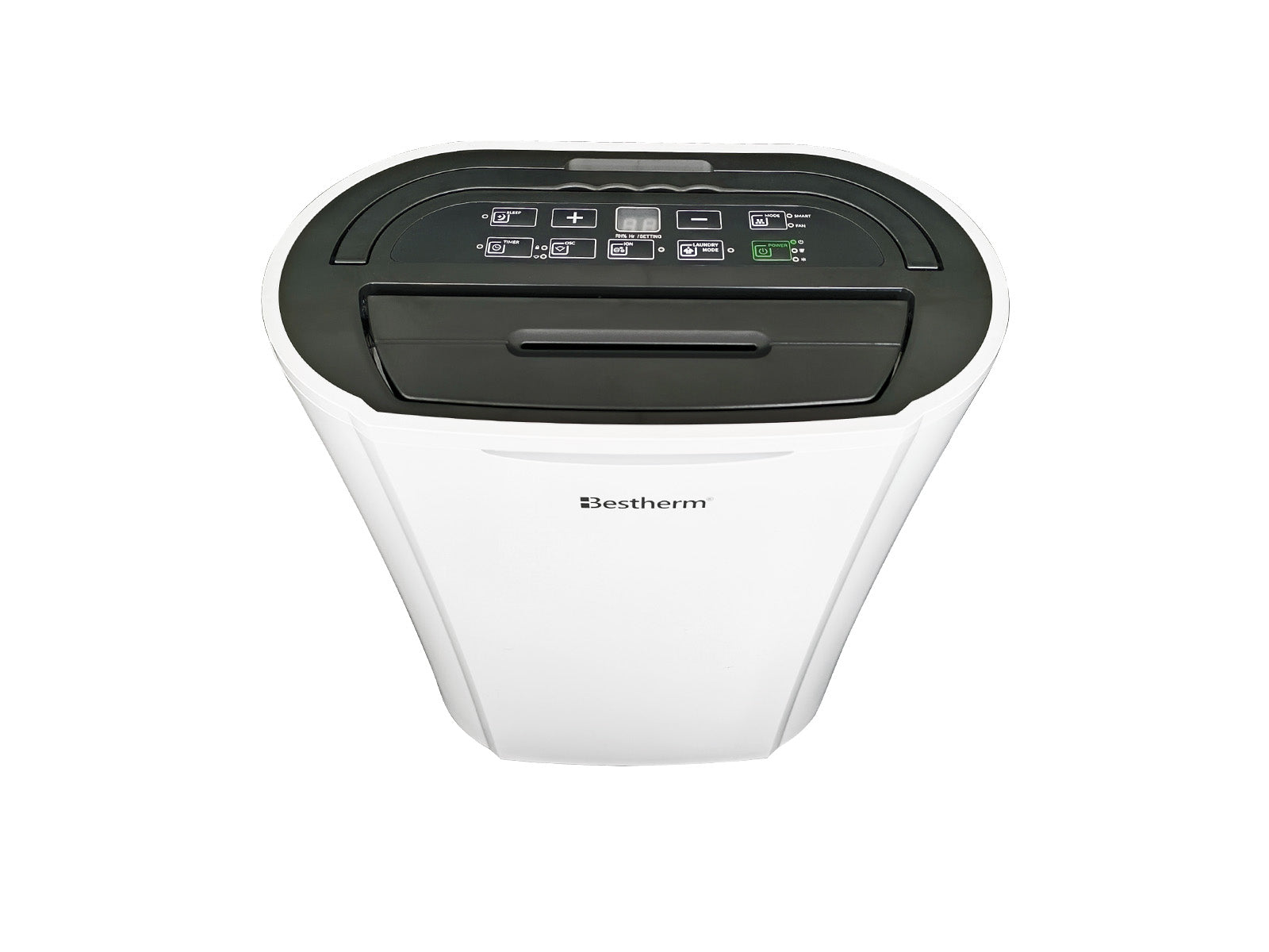 Déshumidificateur ILLA blanc 12L en plongée sur un fond blanc