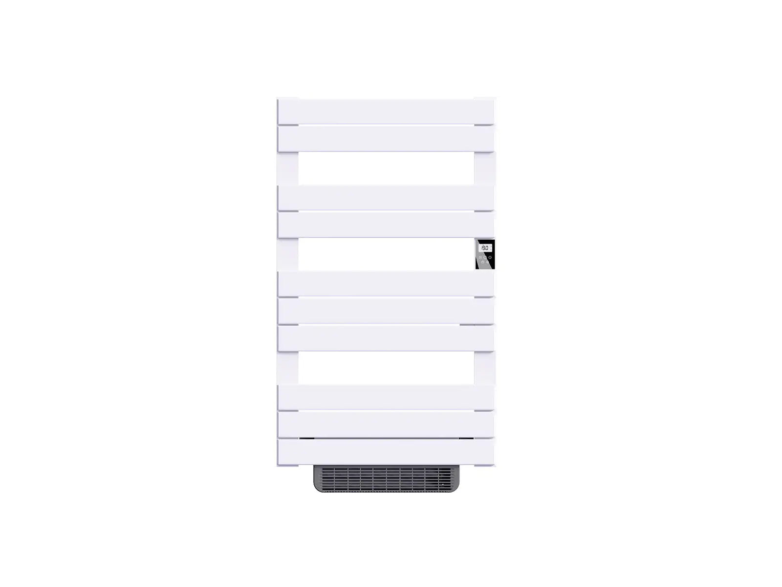 Sèche-serviettes électrique HANAE blanc 500W + 1000W avec soufflerie vue de face