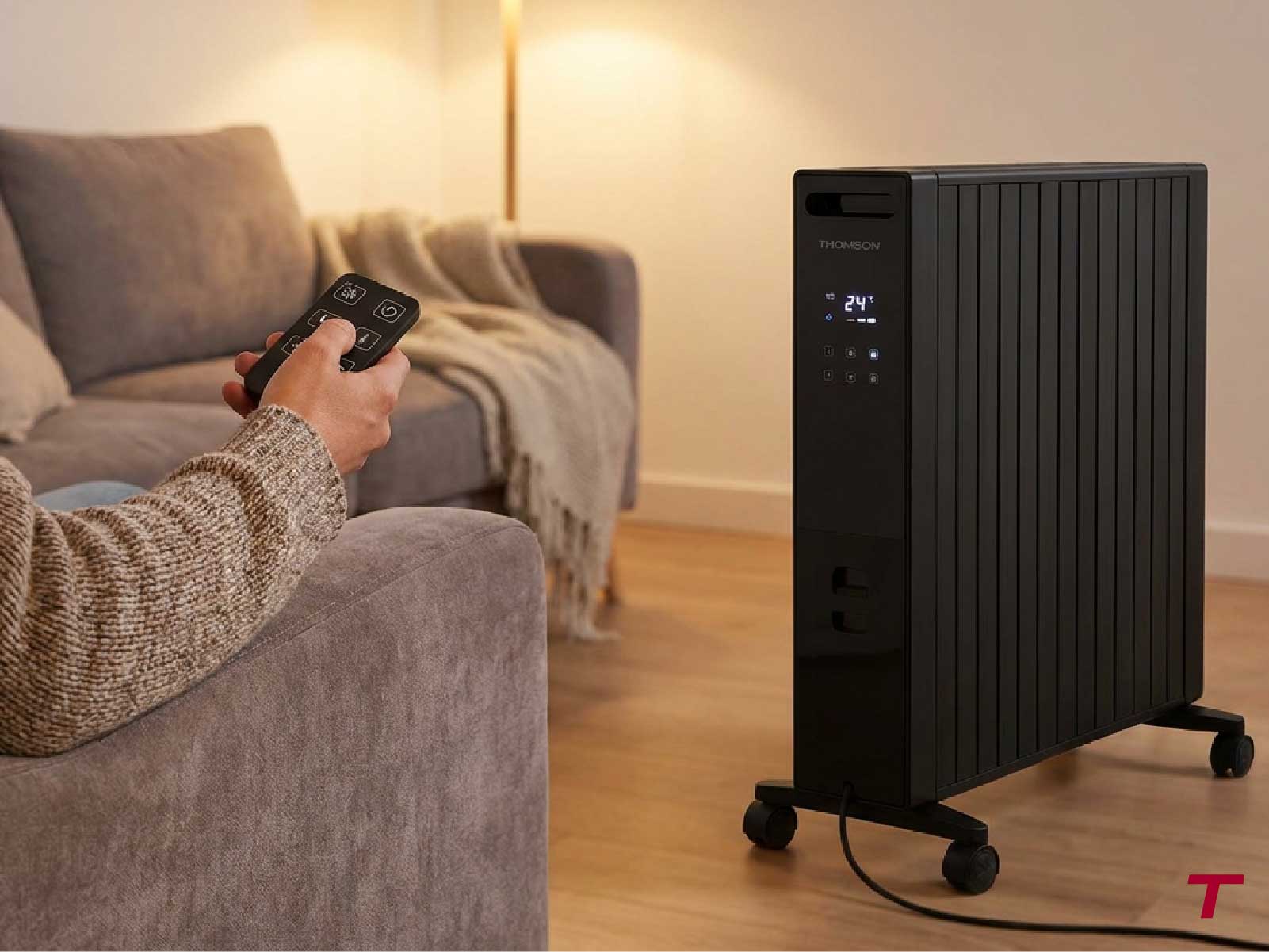 Radiateur mobile MILLO 2000W en fonctionnement