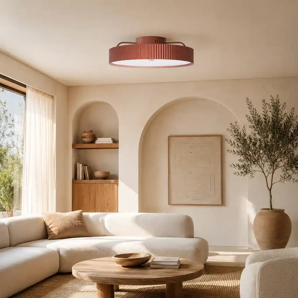 Ventilateur de plafond MIRA dans un salon d'ambiance