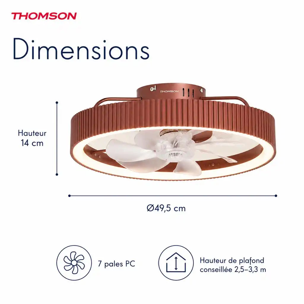 Dimensions du ventilateur de plafond MIRA