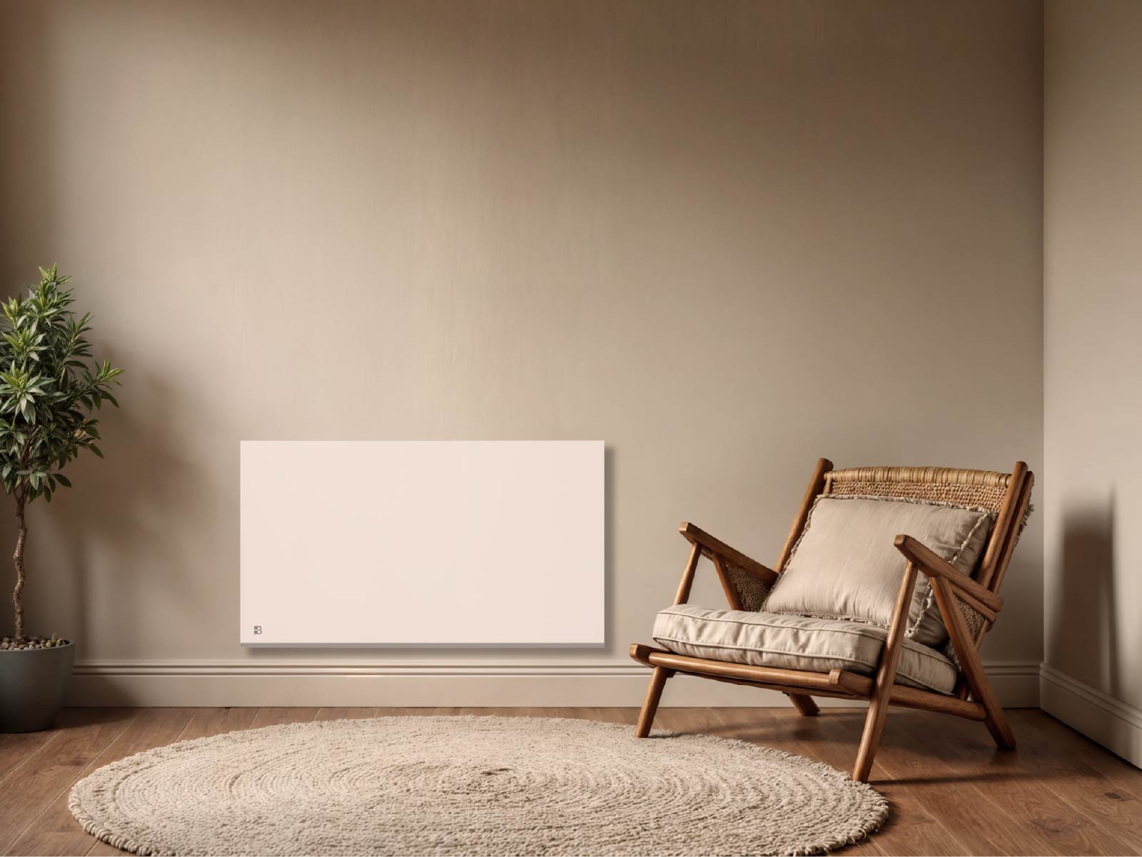 Radiateur Nessa Connect dans un salon d'ambiance