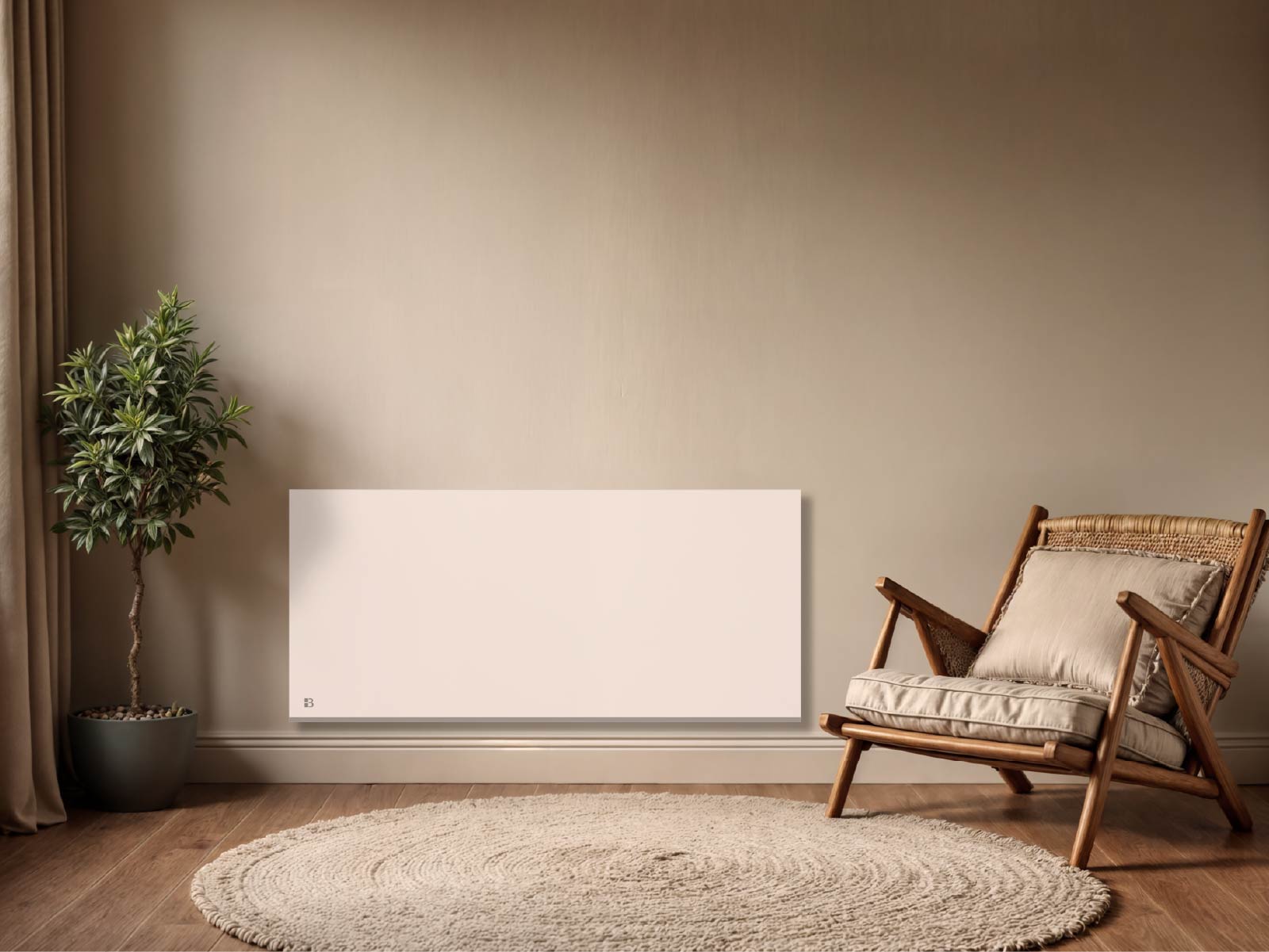 Radiateur Nessa Connect dans un salon d'ambiance