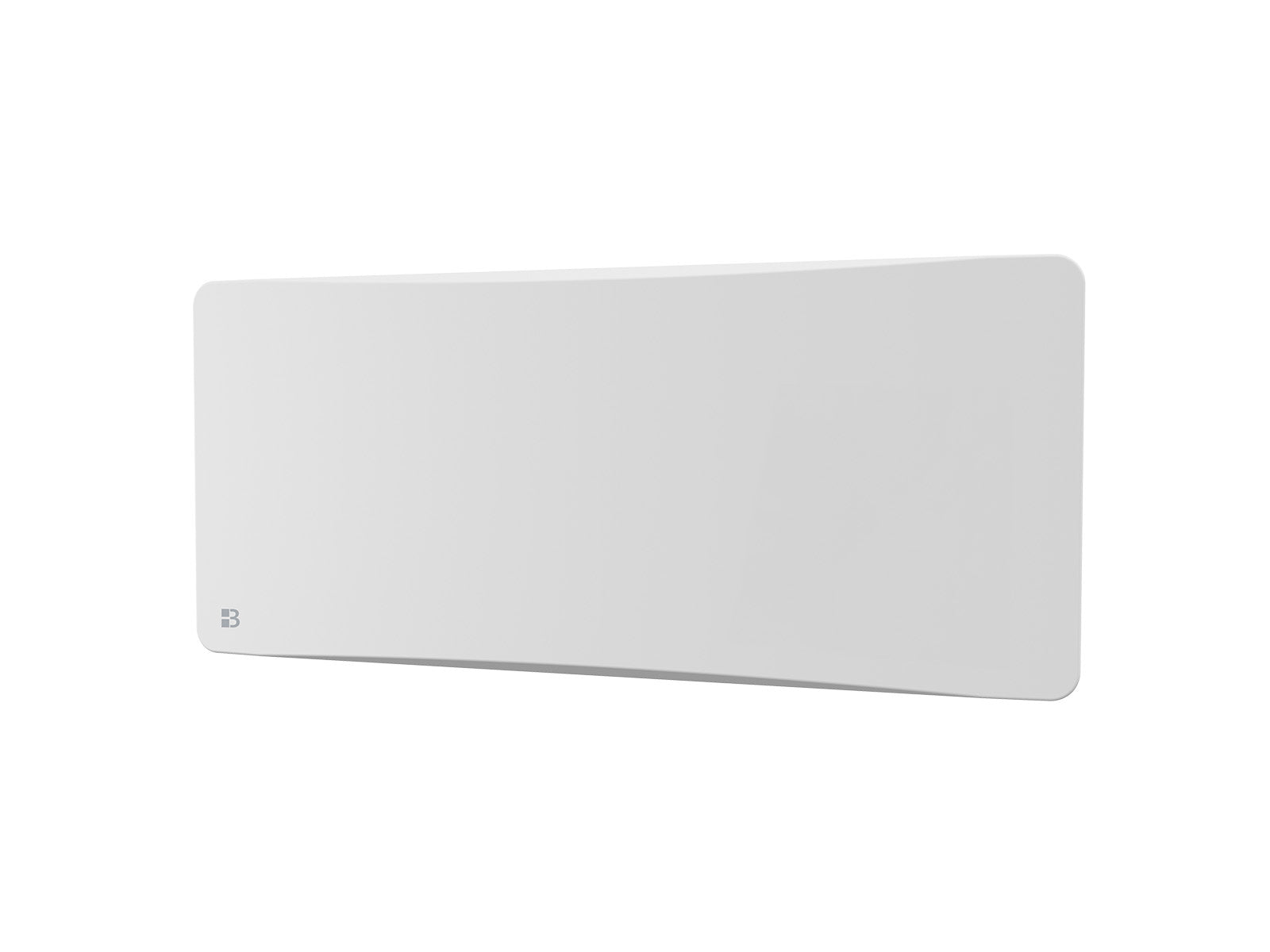 Radiateur ALMEA blanc de 2000W en biais sur fond blanc 