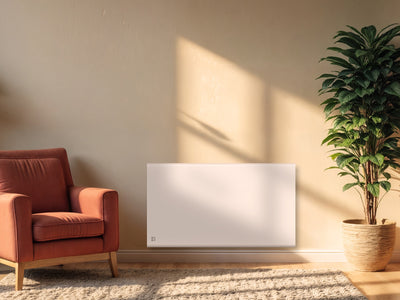 Radiateur NEMESIS blanc de 1500W dans une image d'ambiance