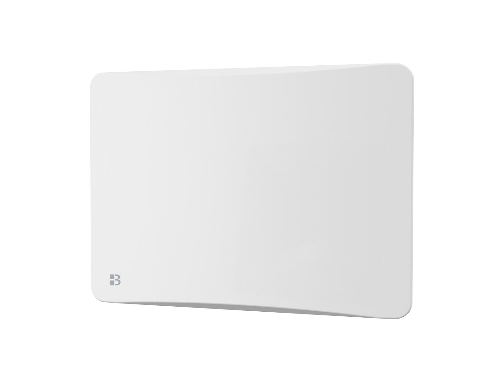 Radiateur ALMEA blanc de 1000W en biais sur fond blanc