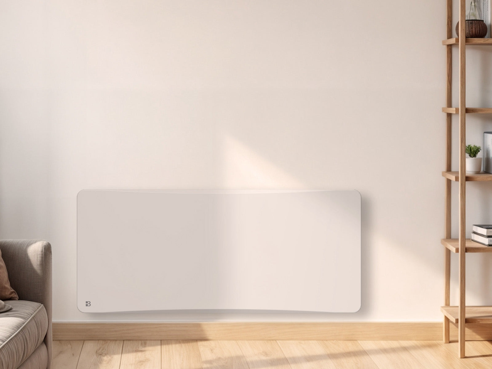 Radiateur ALMEA blanc de 2000W fixé au mur