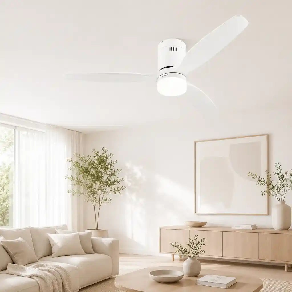 Ventilateur de plafond SARA dans un salon d'ambiance