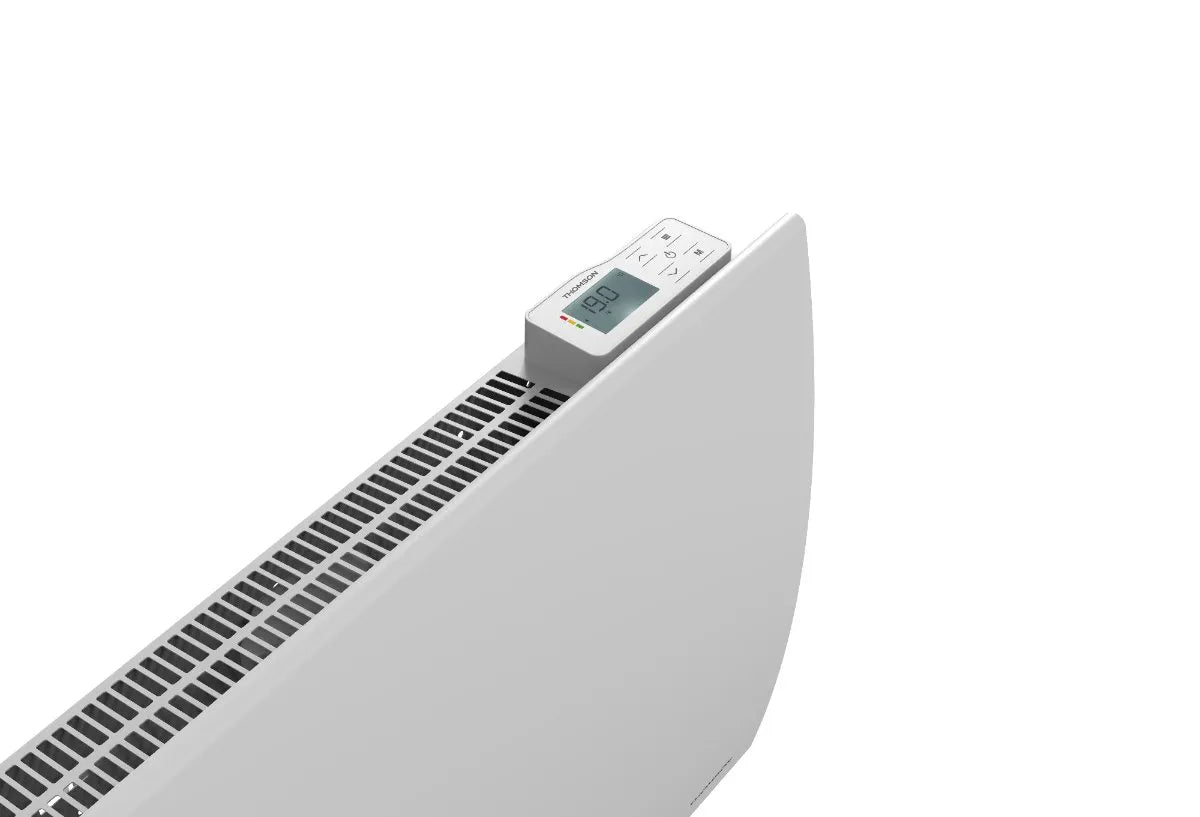 Zoom sur le thermostat du radiateur à inertie sèche CLEO de Thomson